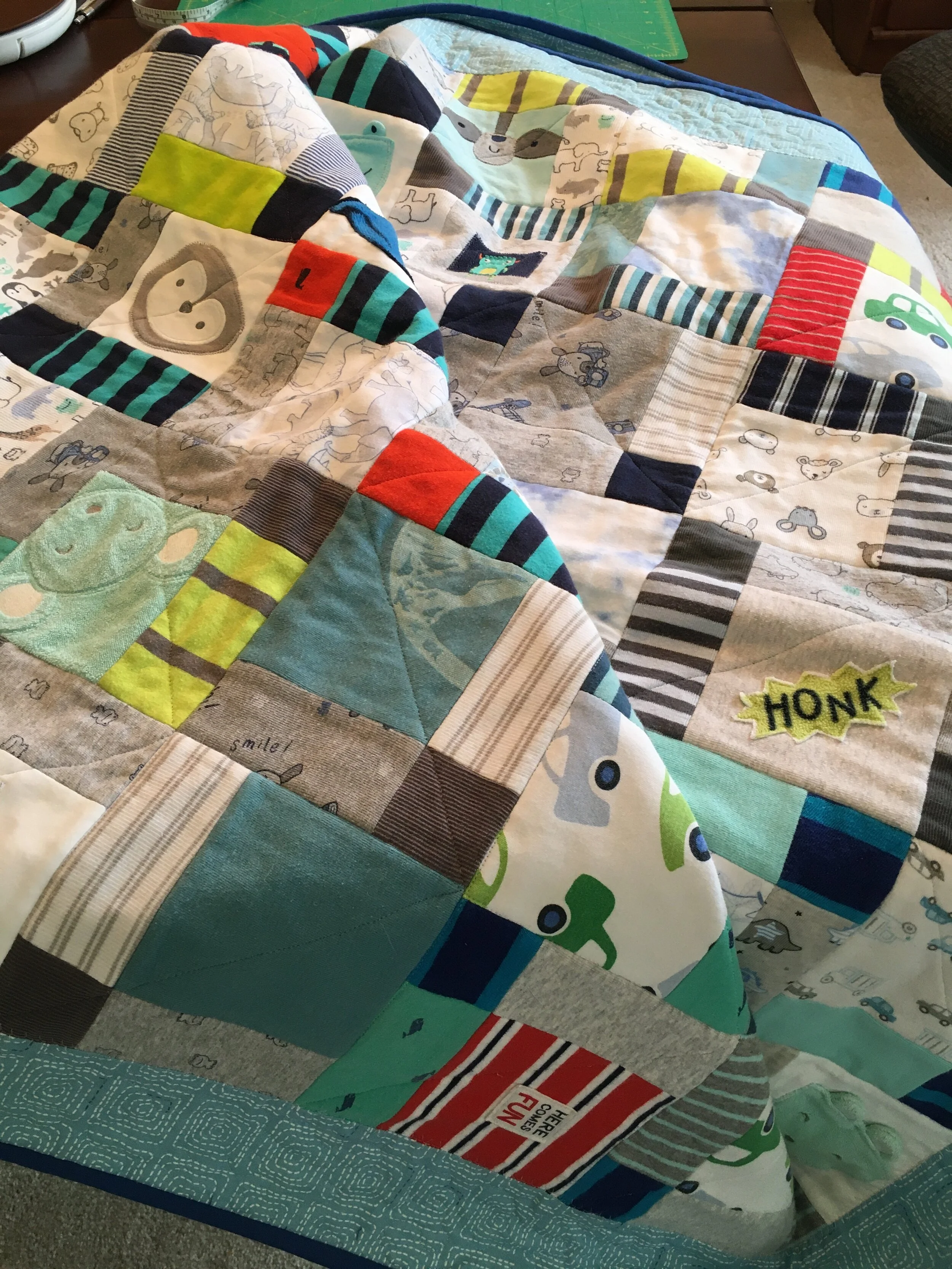 Jude's Quilt - Baby Clothes Repurposed