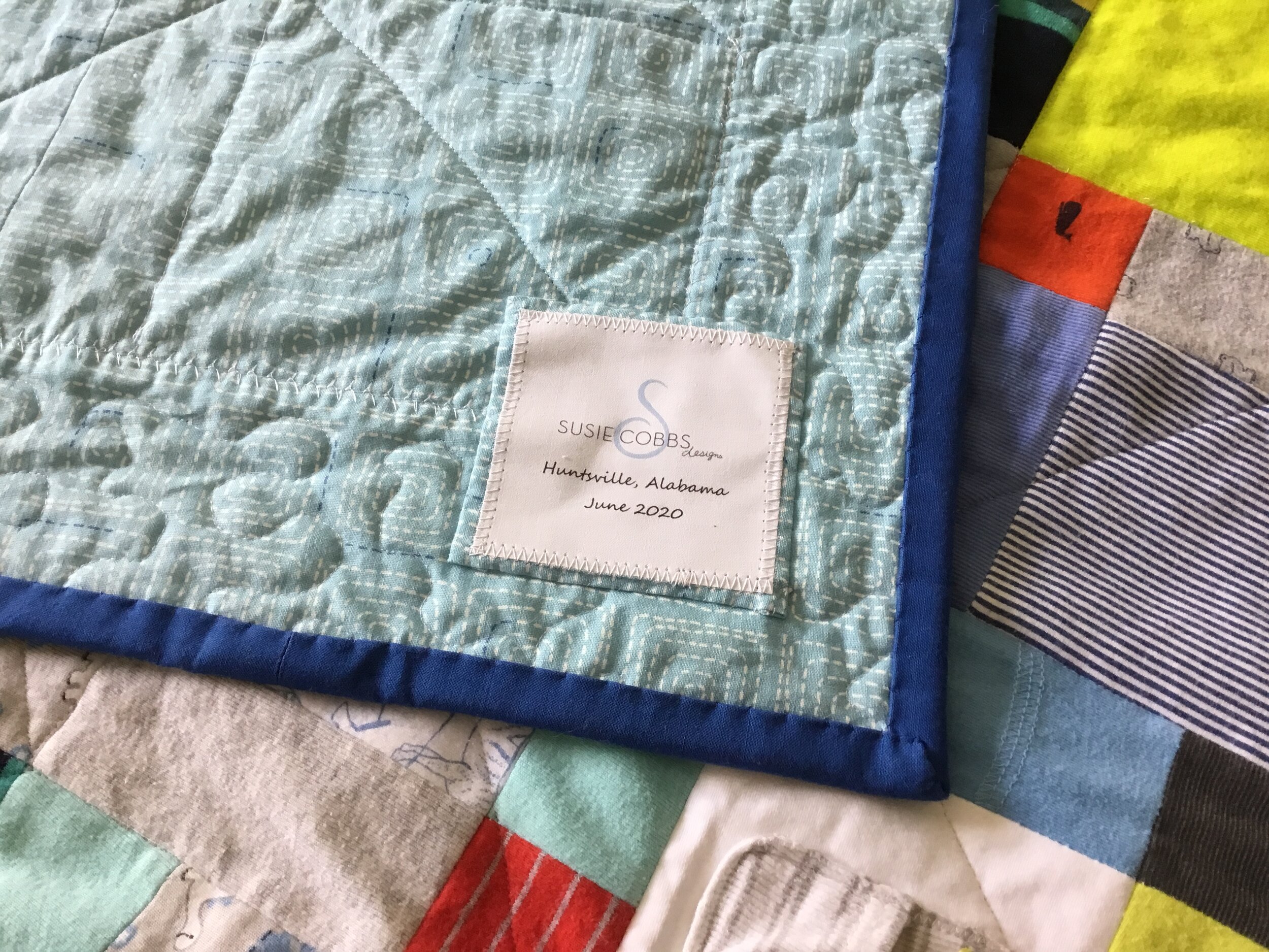 Detail of quilt back