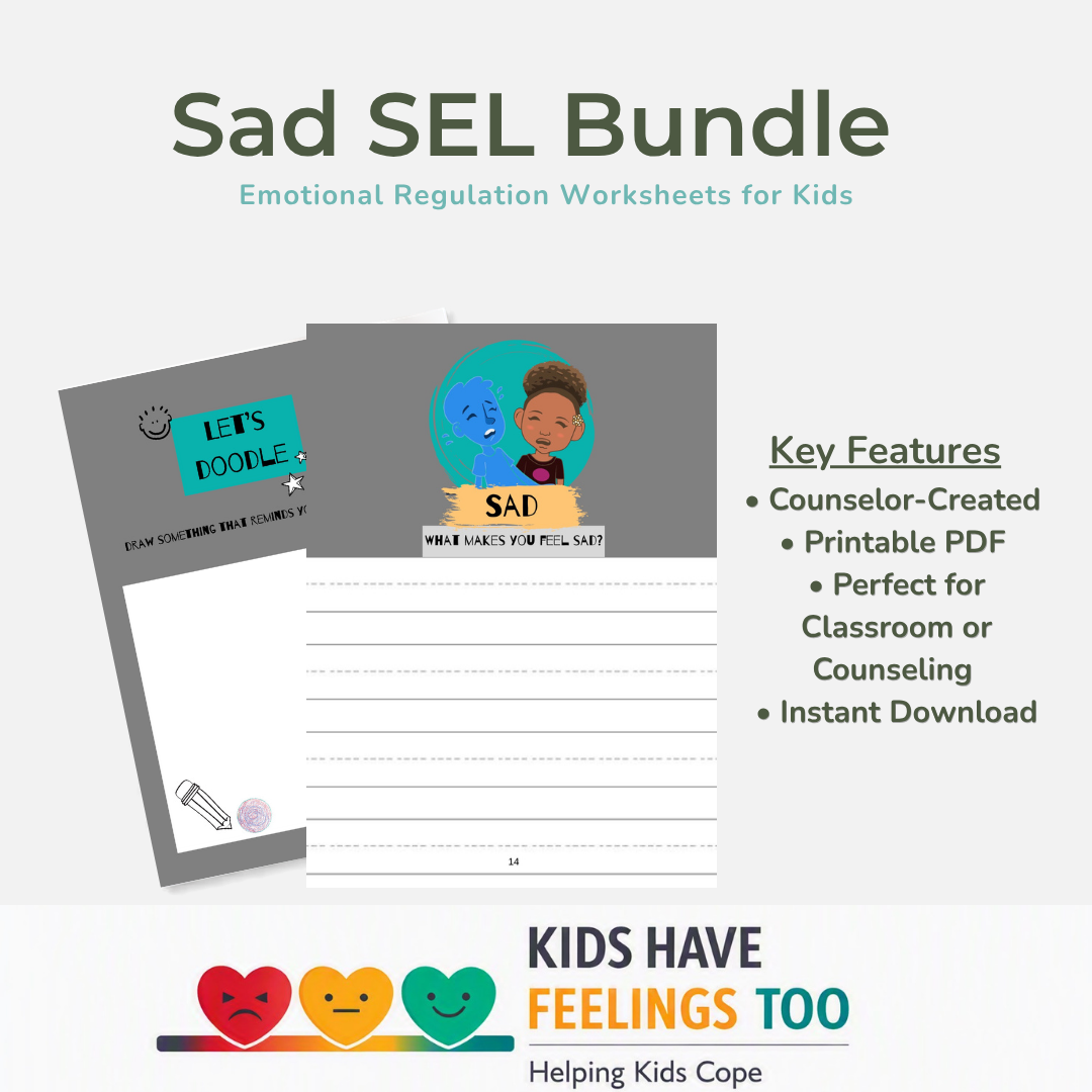 Sad SEL Bundle – Emotional Learning Worksheets for Kids