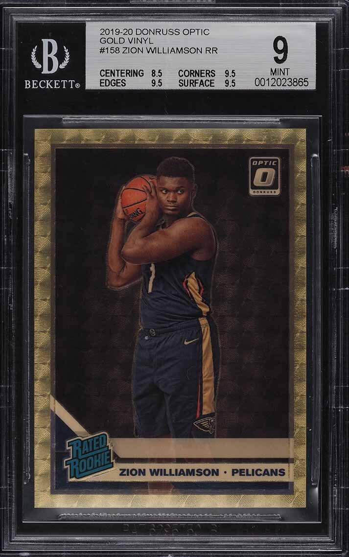 2019 Donruss Optic Gold Vinyl Zion Williamson ROOKIE RC 1/1 #158 BGS 9 MT SIGN IN TO CONTACT PWCC</a>
