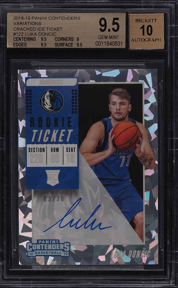 2018 Panini Contenders Cracked Ice Luka Doncic ROOKIE RC AUTO /20 BGS 9.5 SIGN IN TO CONTACT PWCC</a>