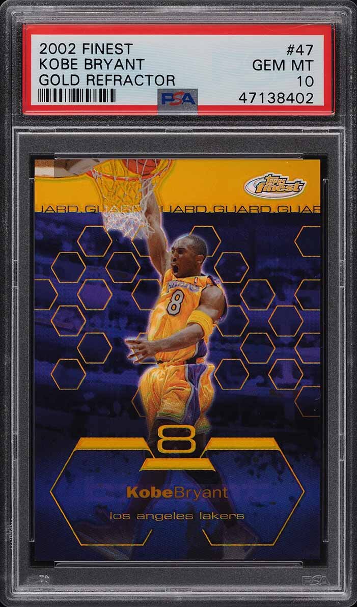2002 FINEST GOLD REFRACTOR KOBE BRYANT /25 #47 PSA 10 GEM MINT
