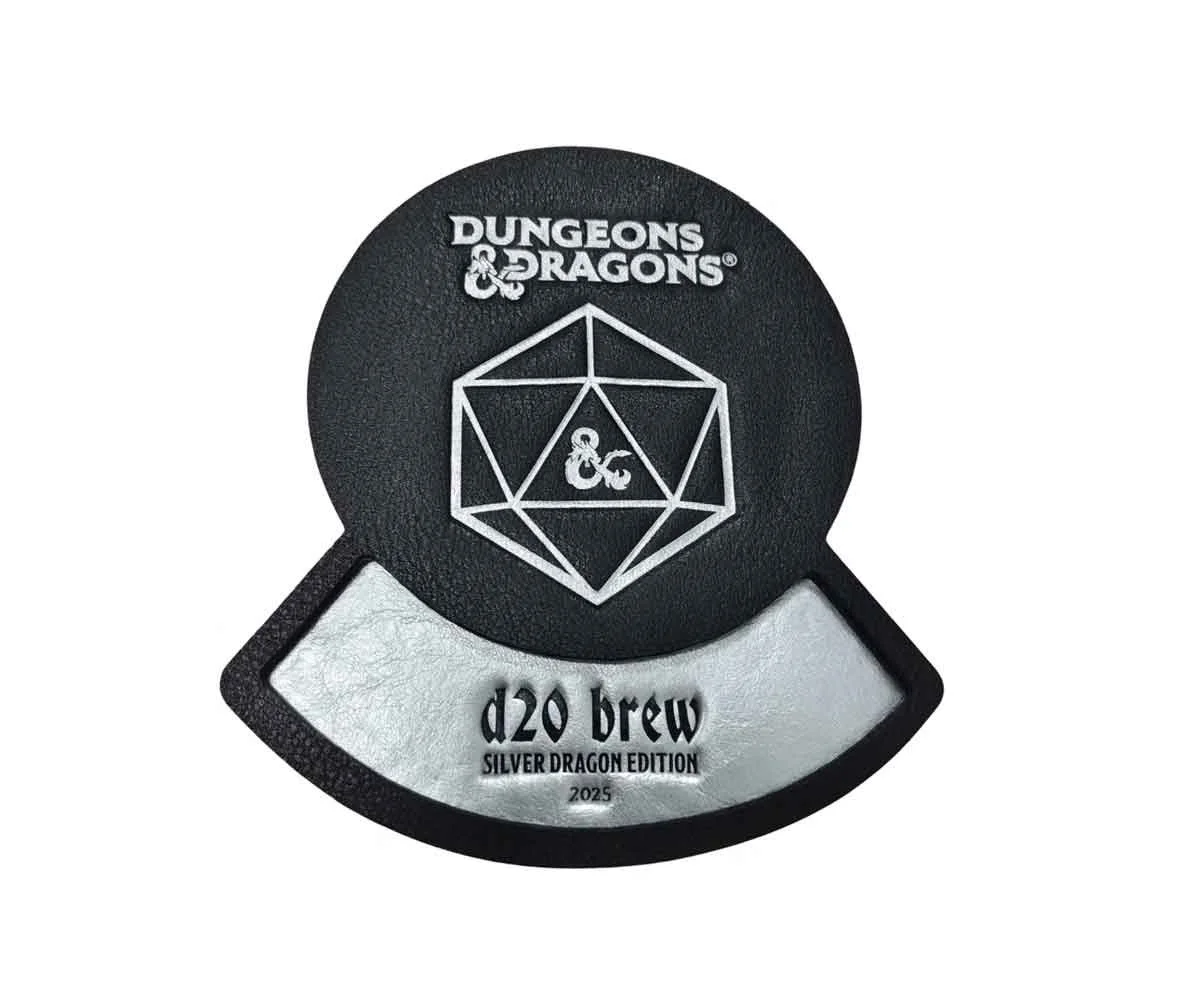  Dragons Milk custom Dungeons &amp; Dragons leather coaster. 