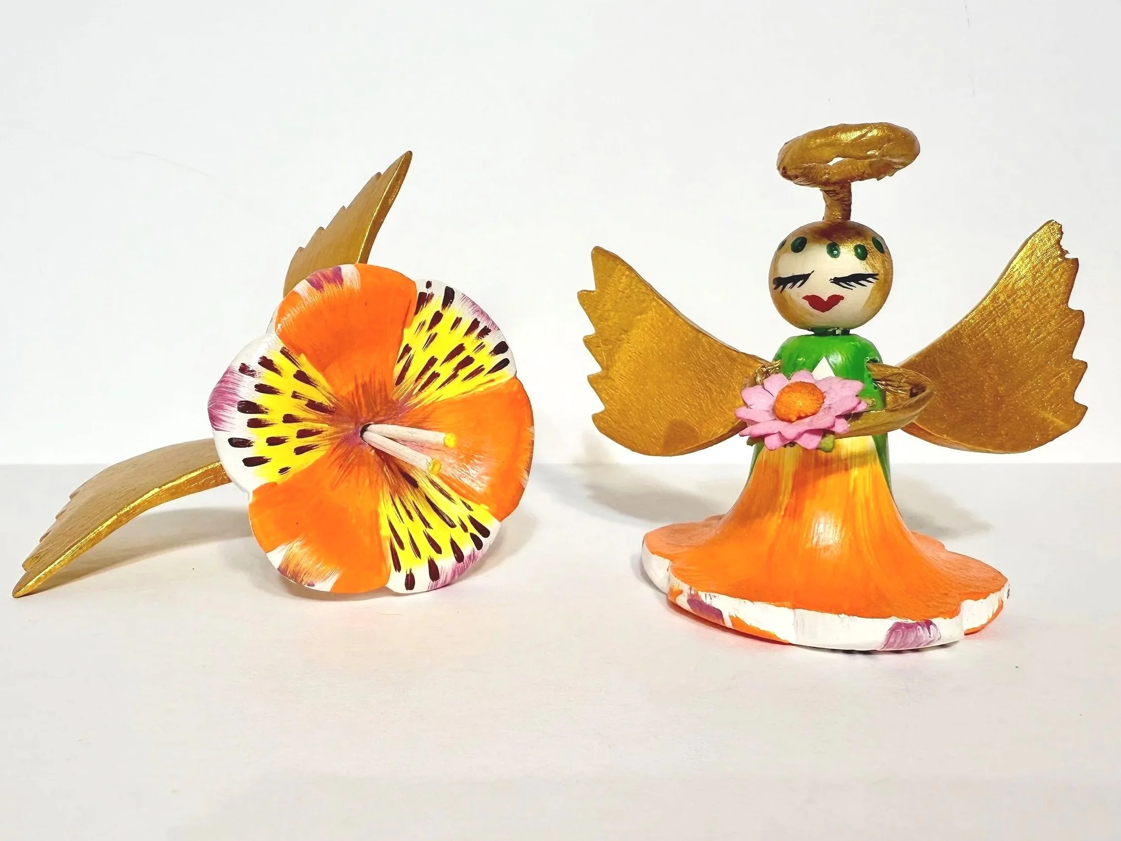 Orange Peruvian Lily Flower Angel