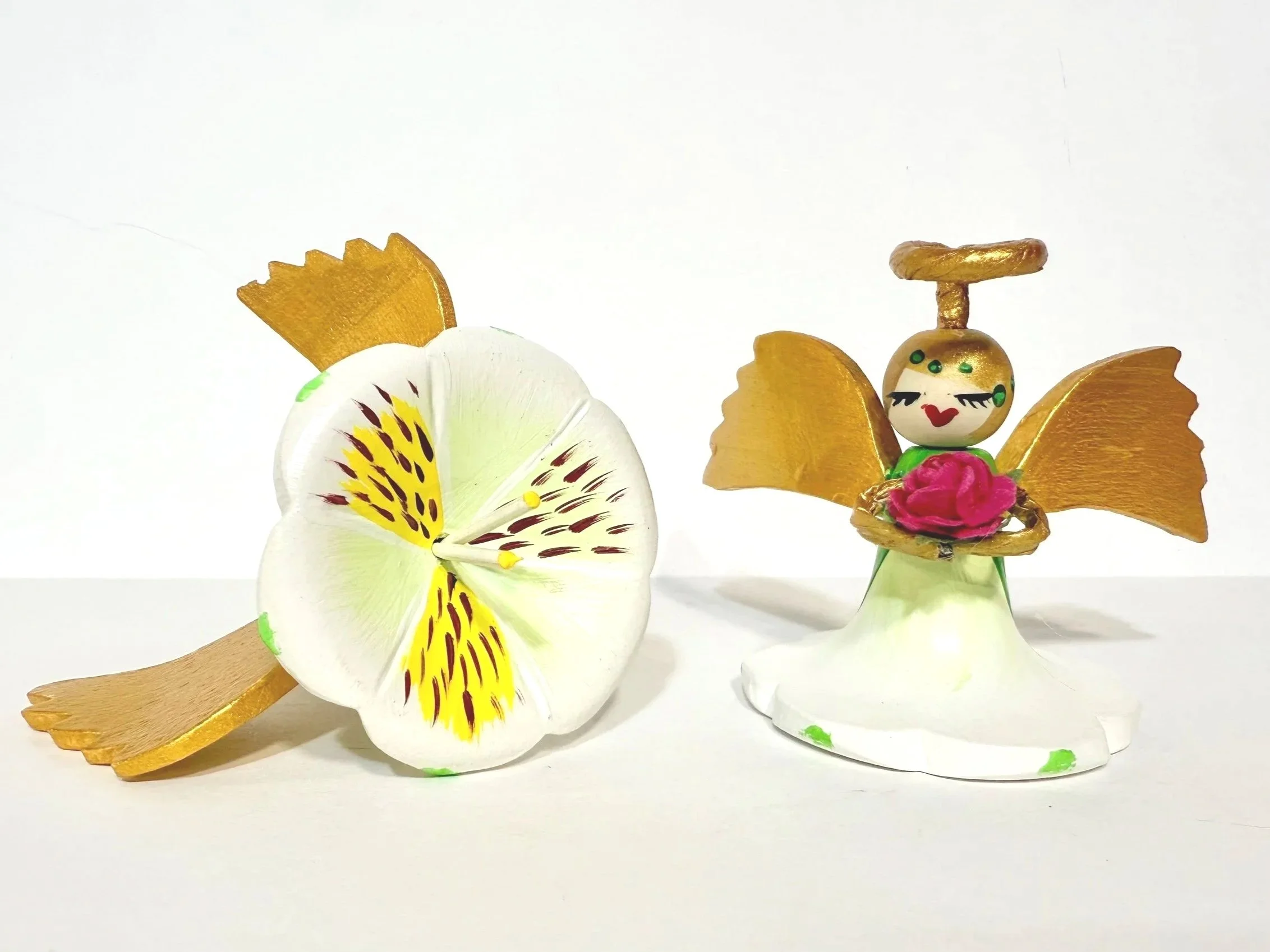 White Peruvian Lily Flower Angel