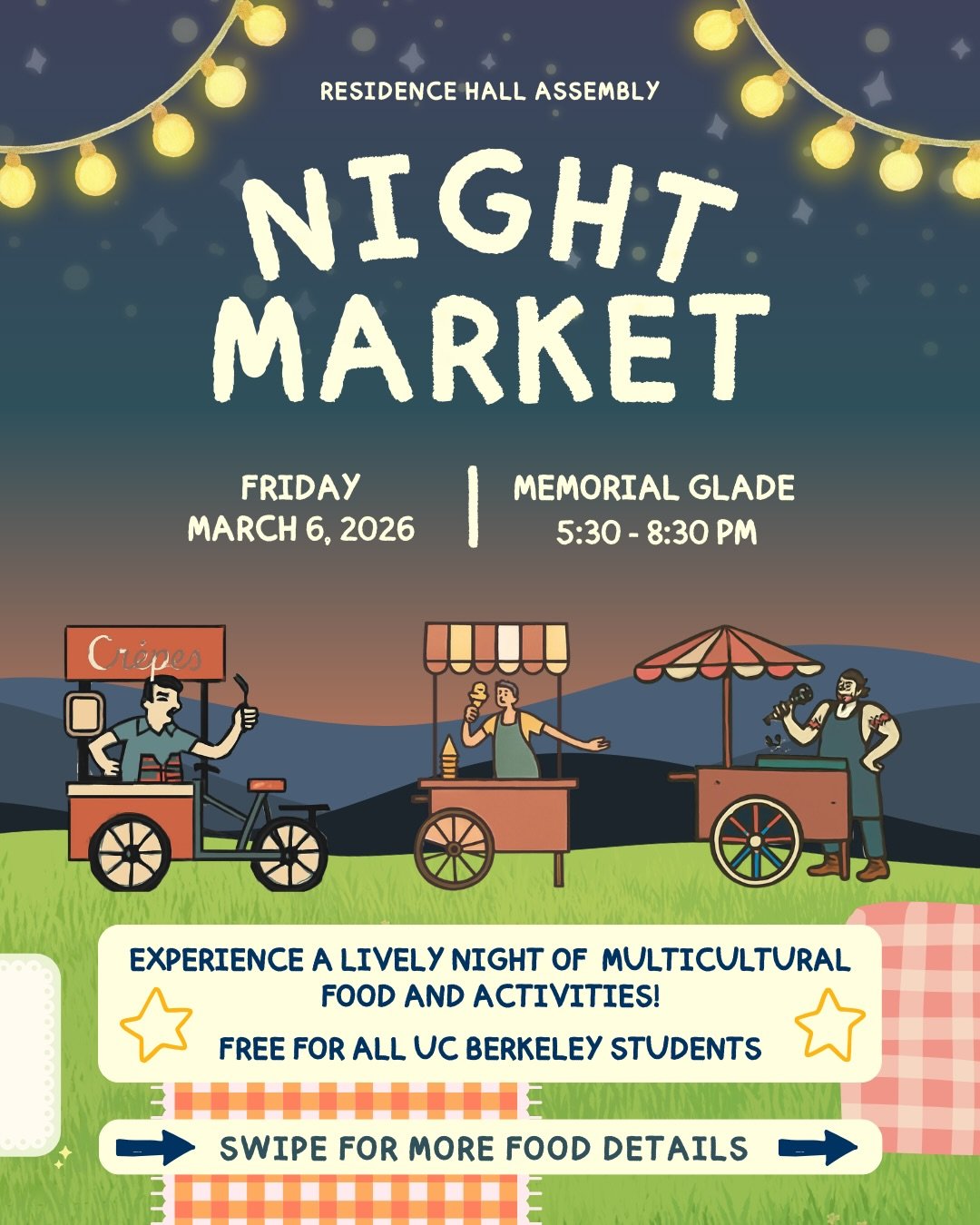 🎟️ Experience a lively night filled with free food, drinks, and desserts from a variety of local vendors!!

Happening on Friday, March 6th from 5:30PM-8:30PM. Don&rsquo;t miss out on this memorable event held for the first time by RHA! 🍦

.

.

.


