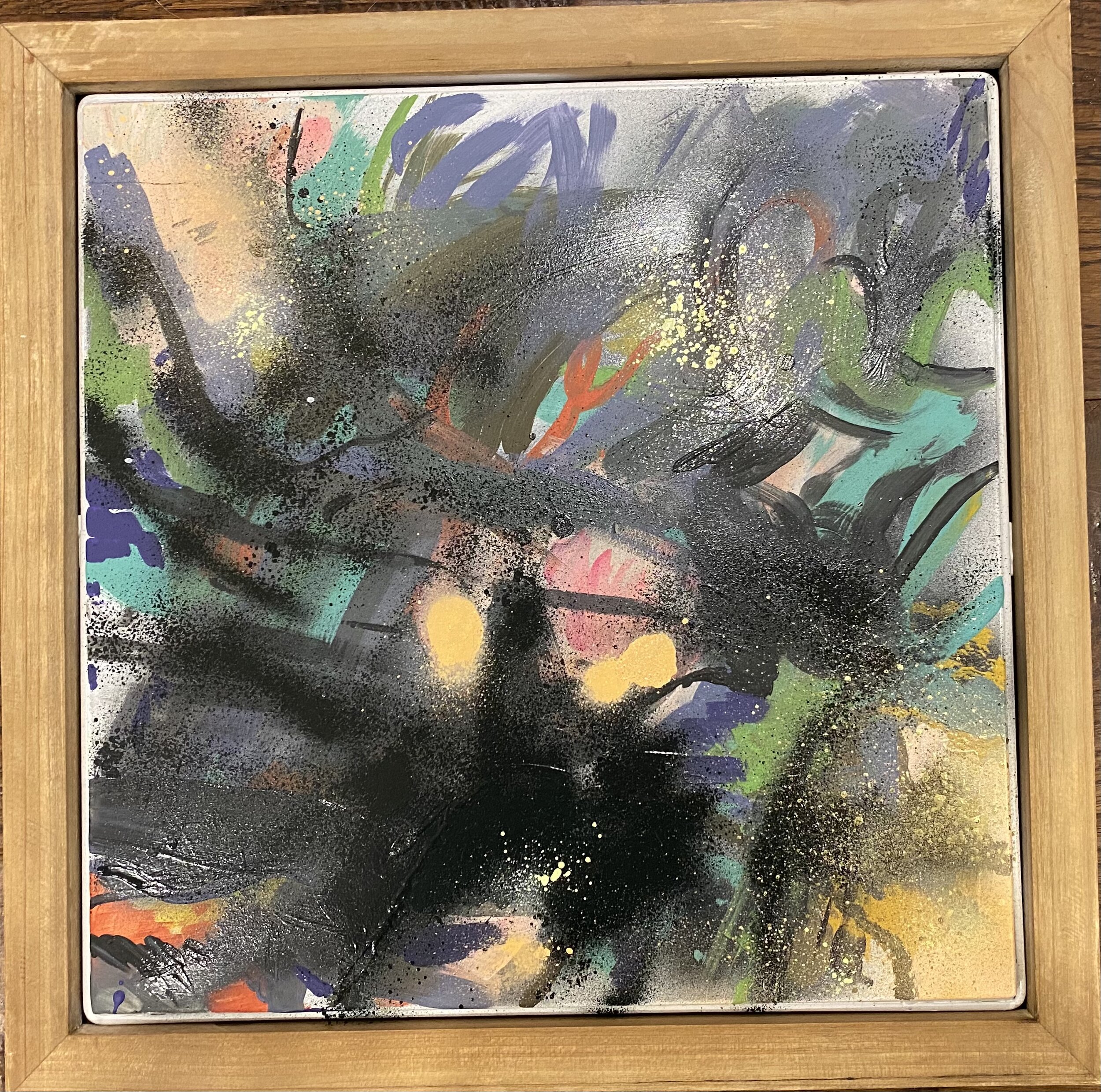 Divination 15.7X15.7” framed metal, ready to hang.jpeg