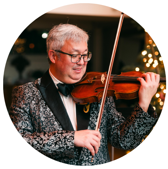 A violinist performing