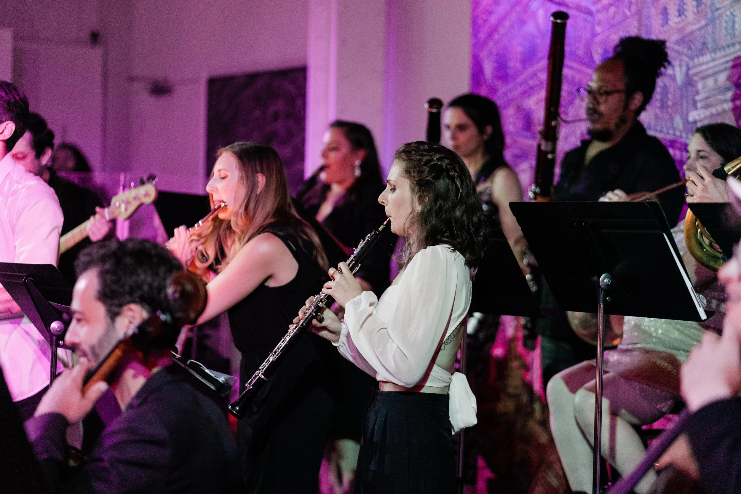 One Found Sound woodwinds performing at Heron Arts, photo by @backstagejackson