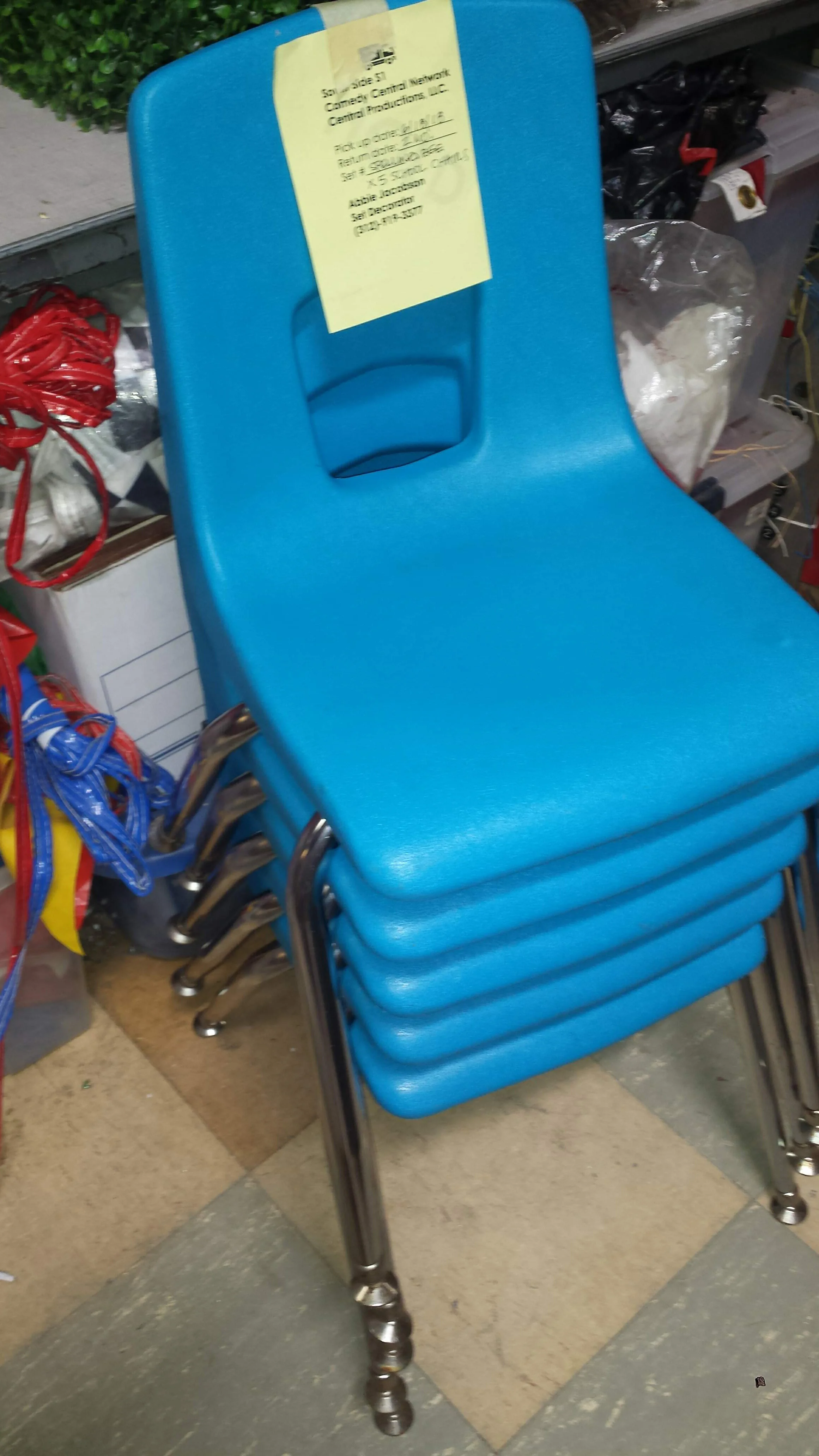Chair- Blue Plastic Kids Chairs