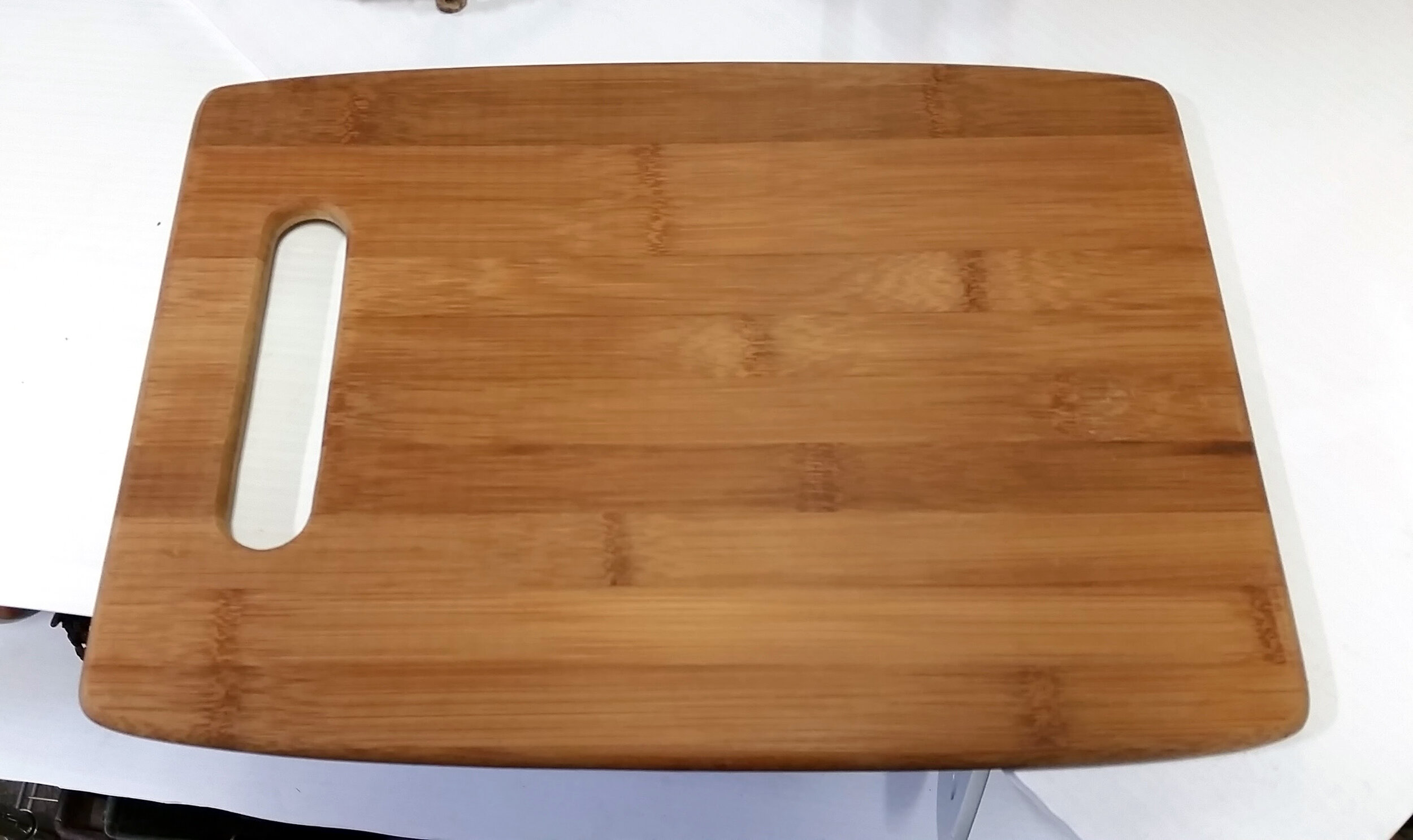 Light Brown Maple Retangular Cutting Board with Rounded Corners .jpg