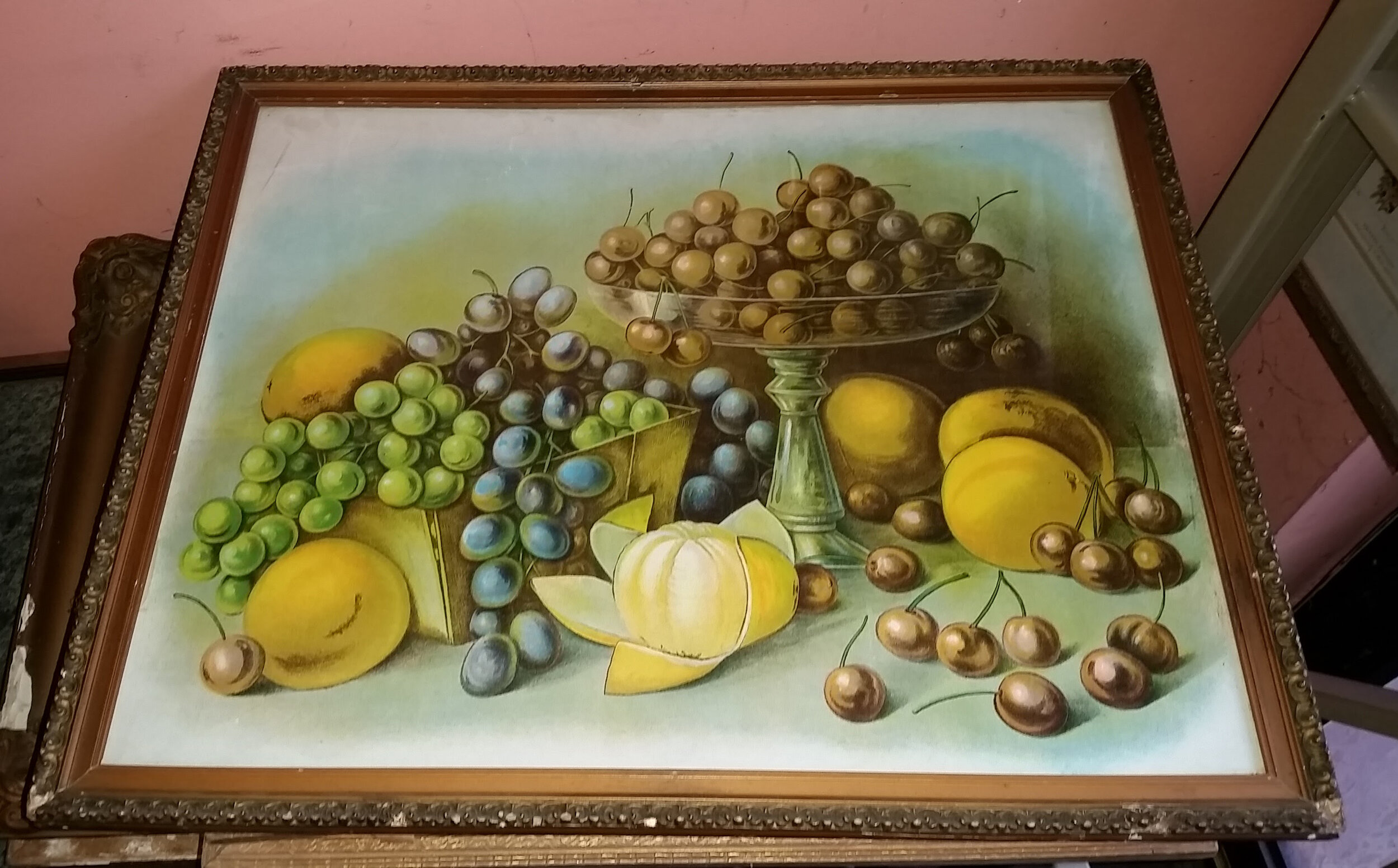 Redndering of a Fruit Still Life in Large Brown Frame.jpg