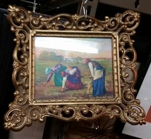 Russian Peasants in a Field Paiting in Gold Frame.jpg