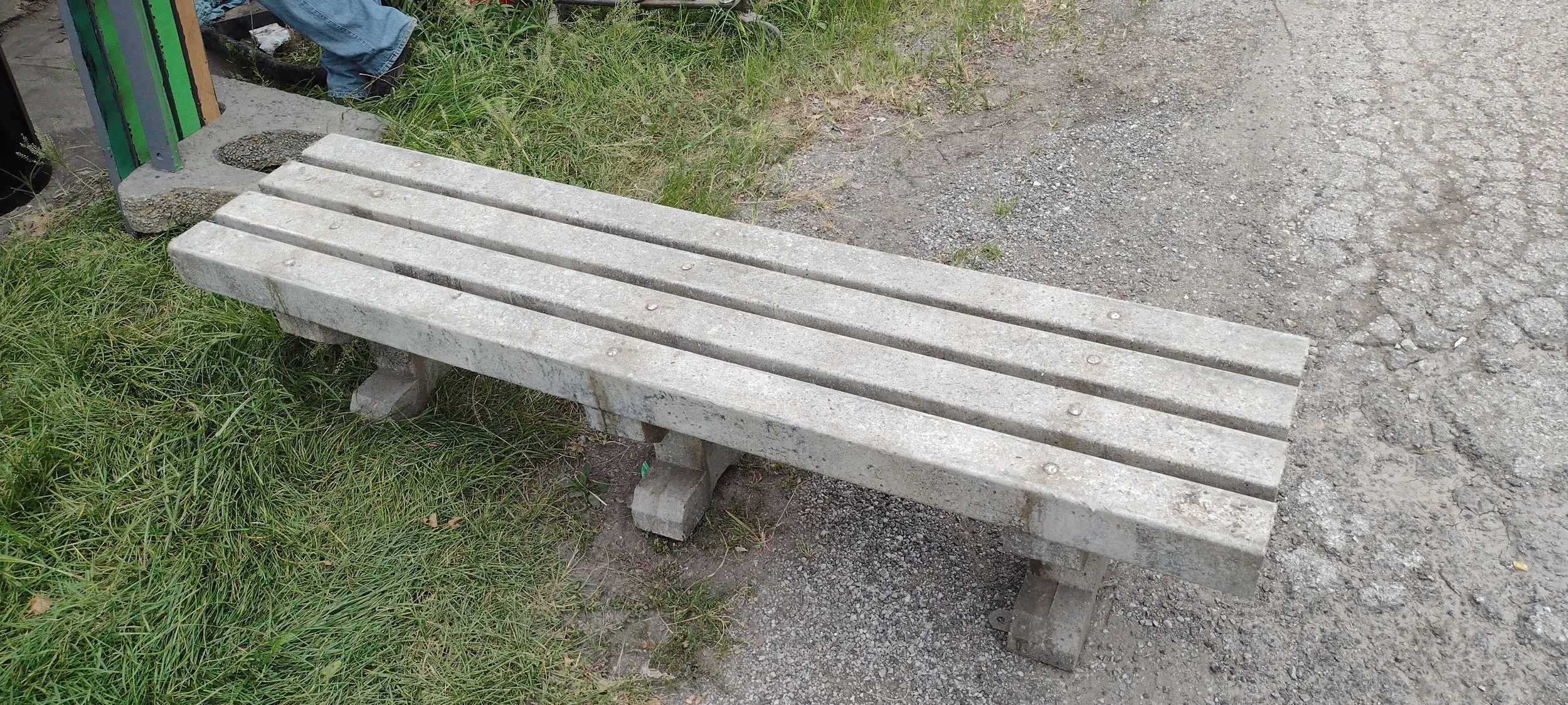 Bench- Gray Faux Concrete Bench