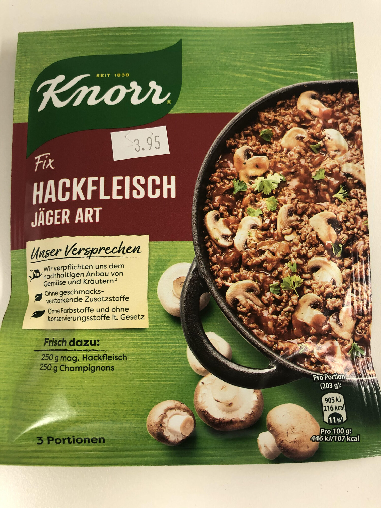 Knorr Fix Hackfleisch Jaeger Art — Alpine Delicatessen