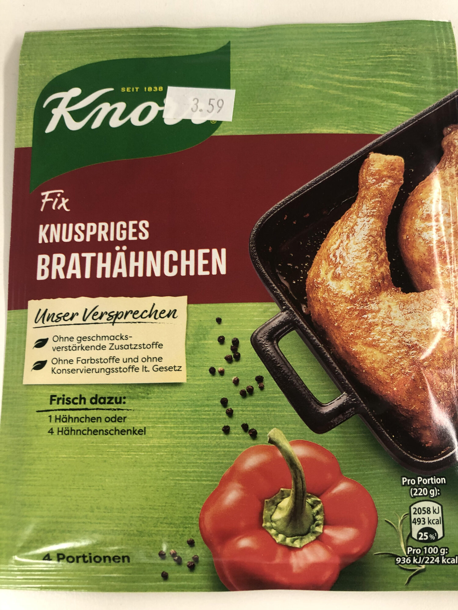 Knorr Fix Brathaehnchen — Alpine Delicatessen