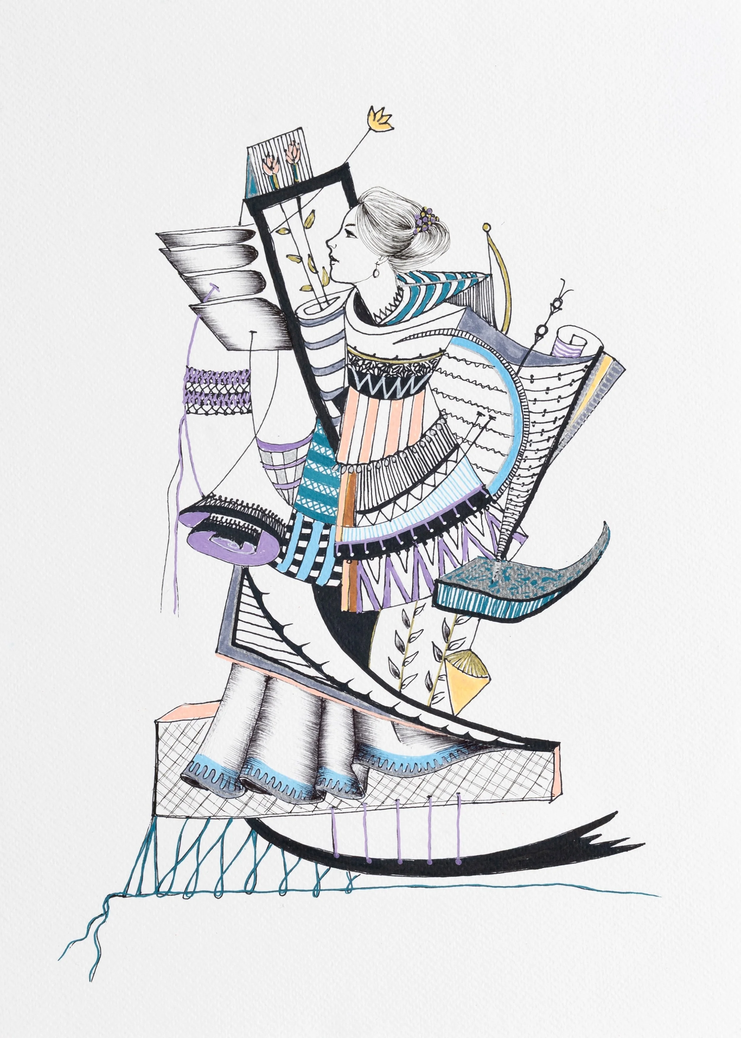 Emmenez-moi à Samarcande
Mixed media on paper
2026