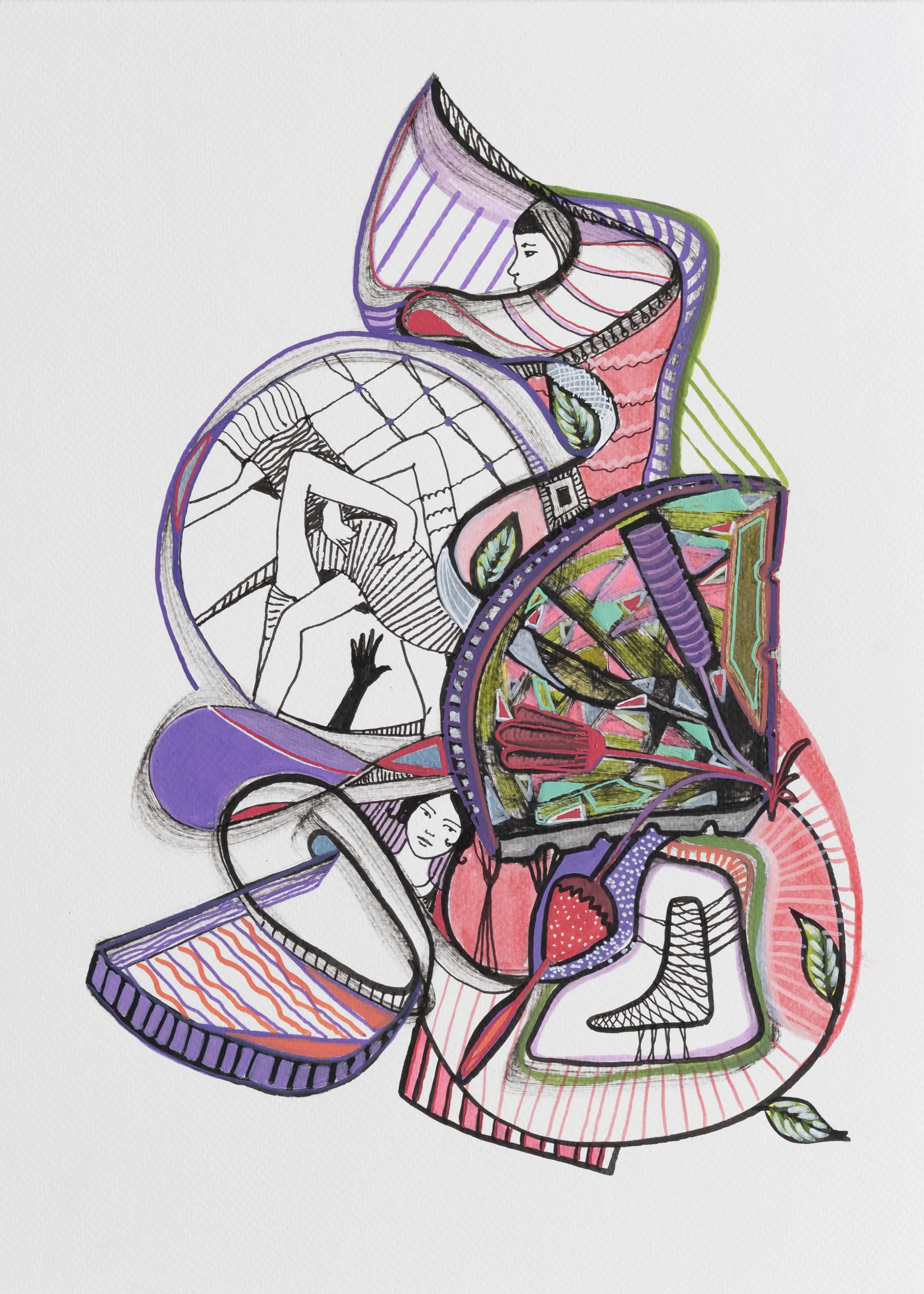 Les délices du mythe
Mixed media on paper
2026