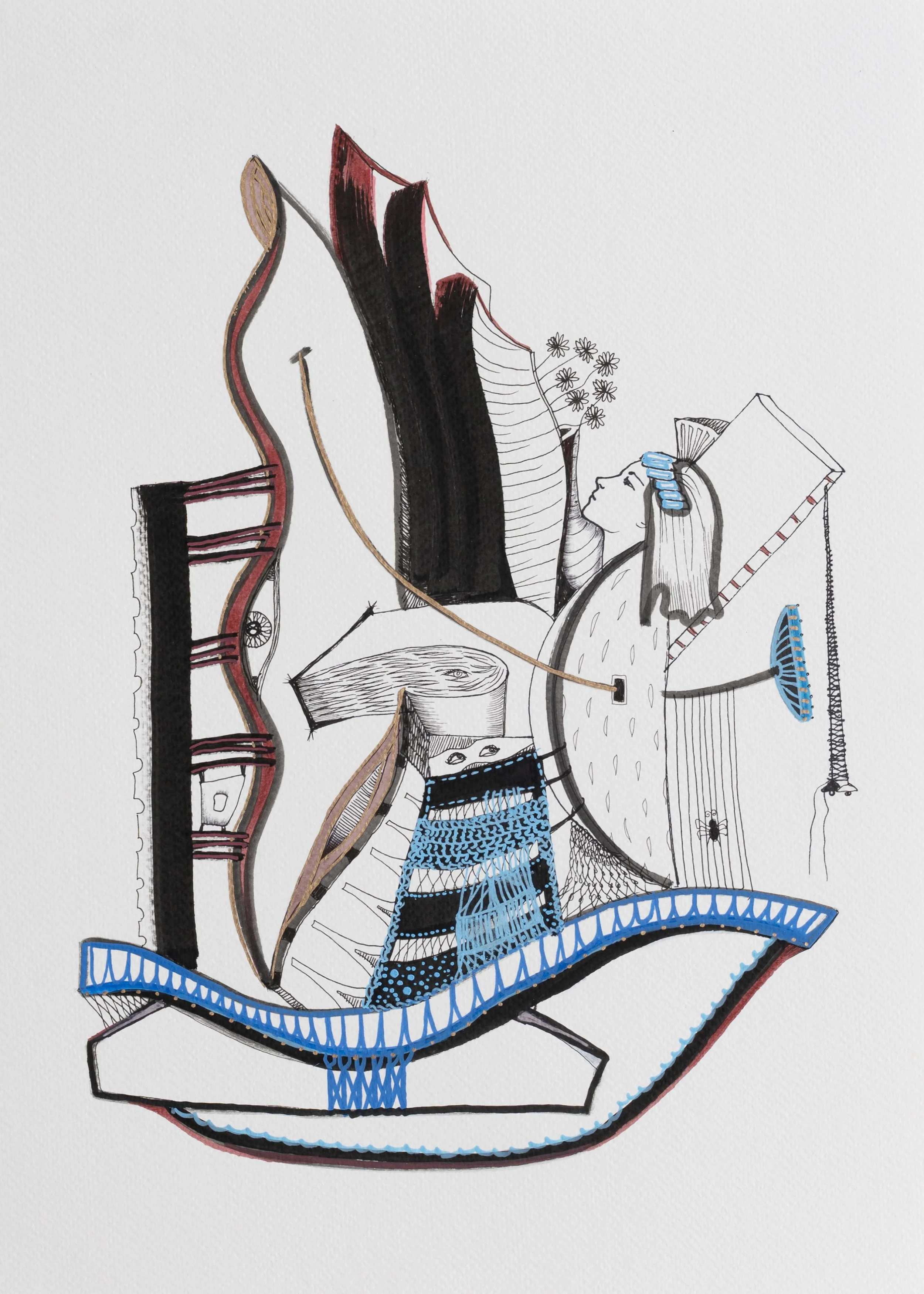 La danse des sept voiles
Mixed media on paper
2026
Private collection