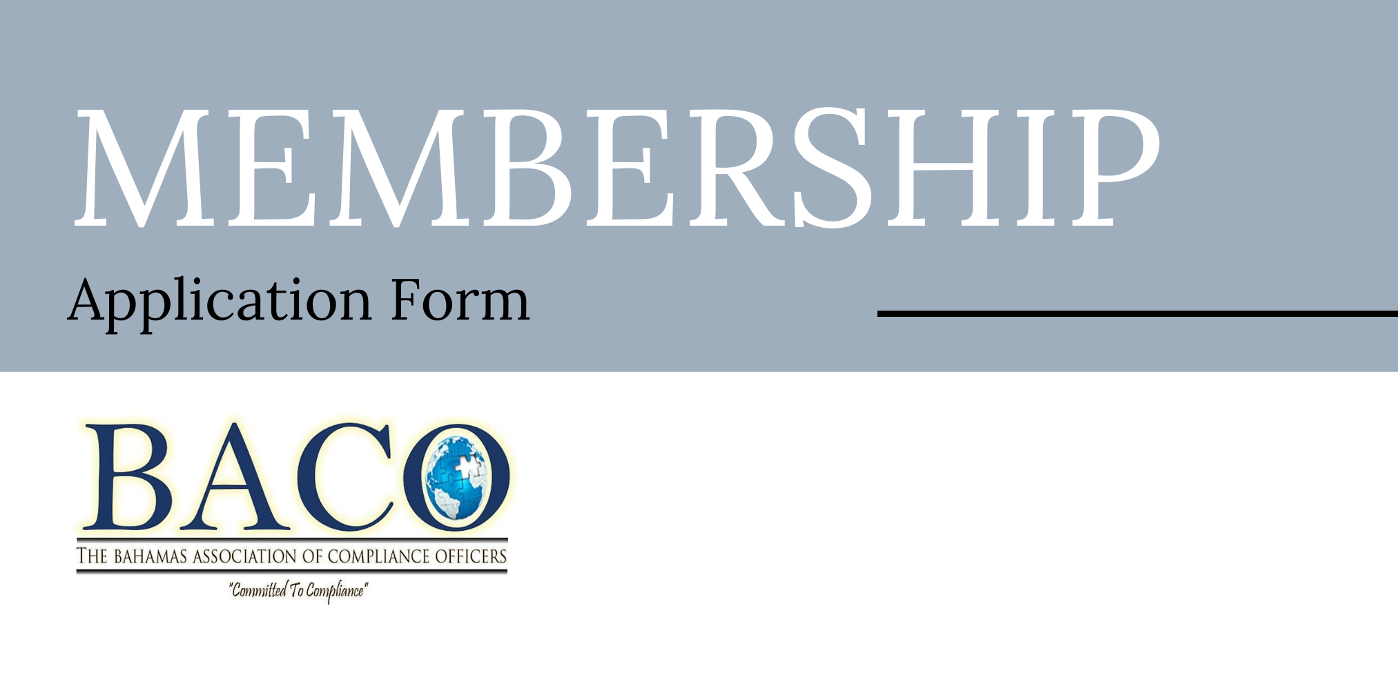 New Member Application — BACO