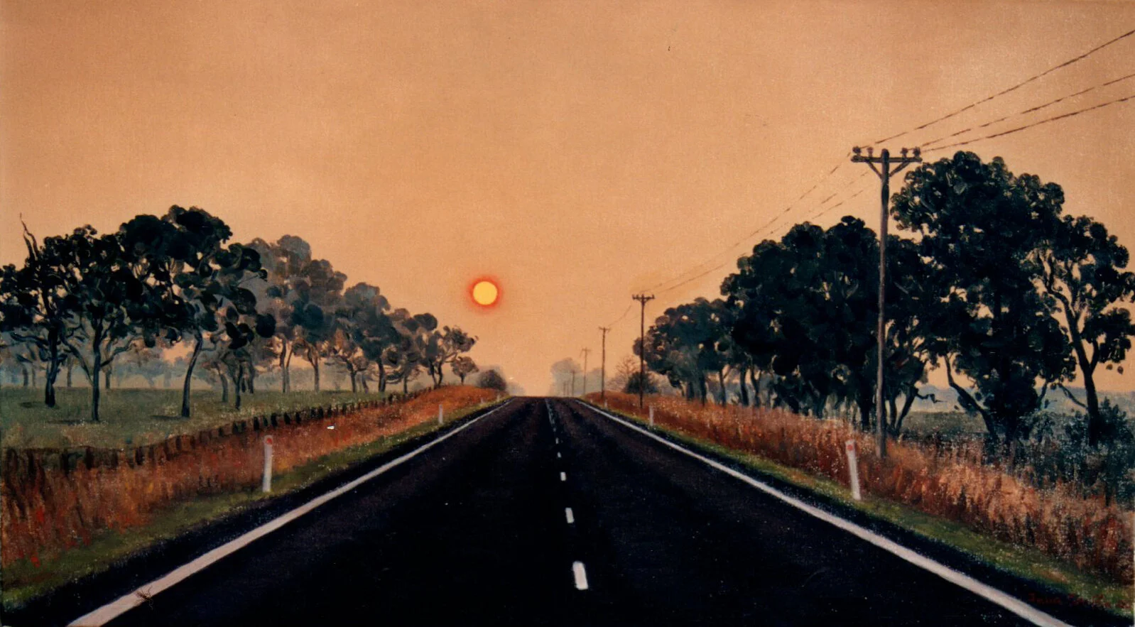 2000 Smoke haze over Walcha Road 38x68cm