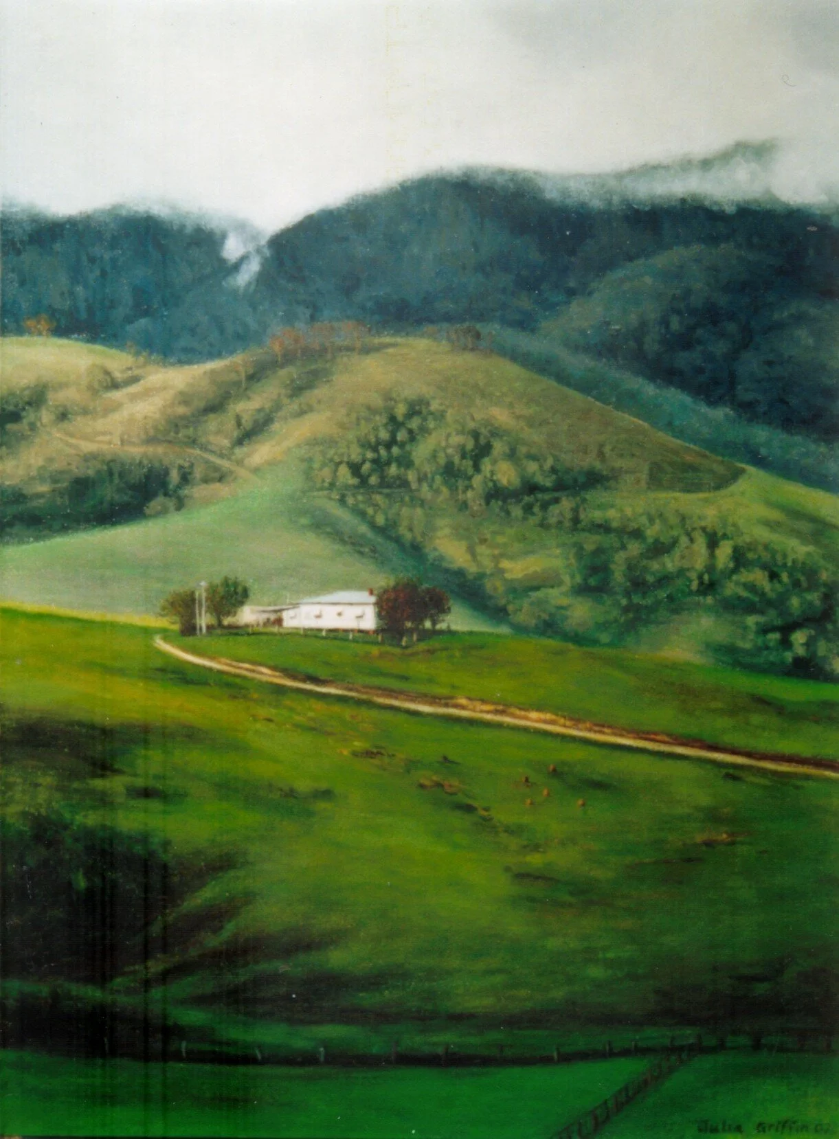 2002 The house on the hill near  Gloucester 46x61cm