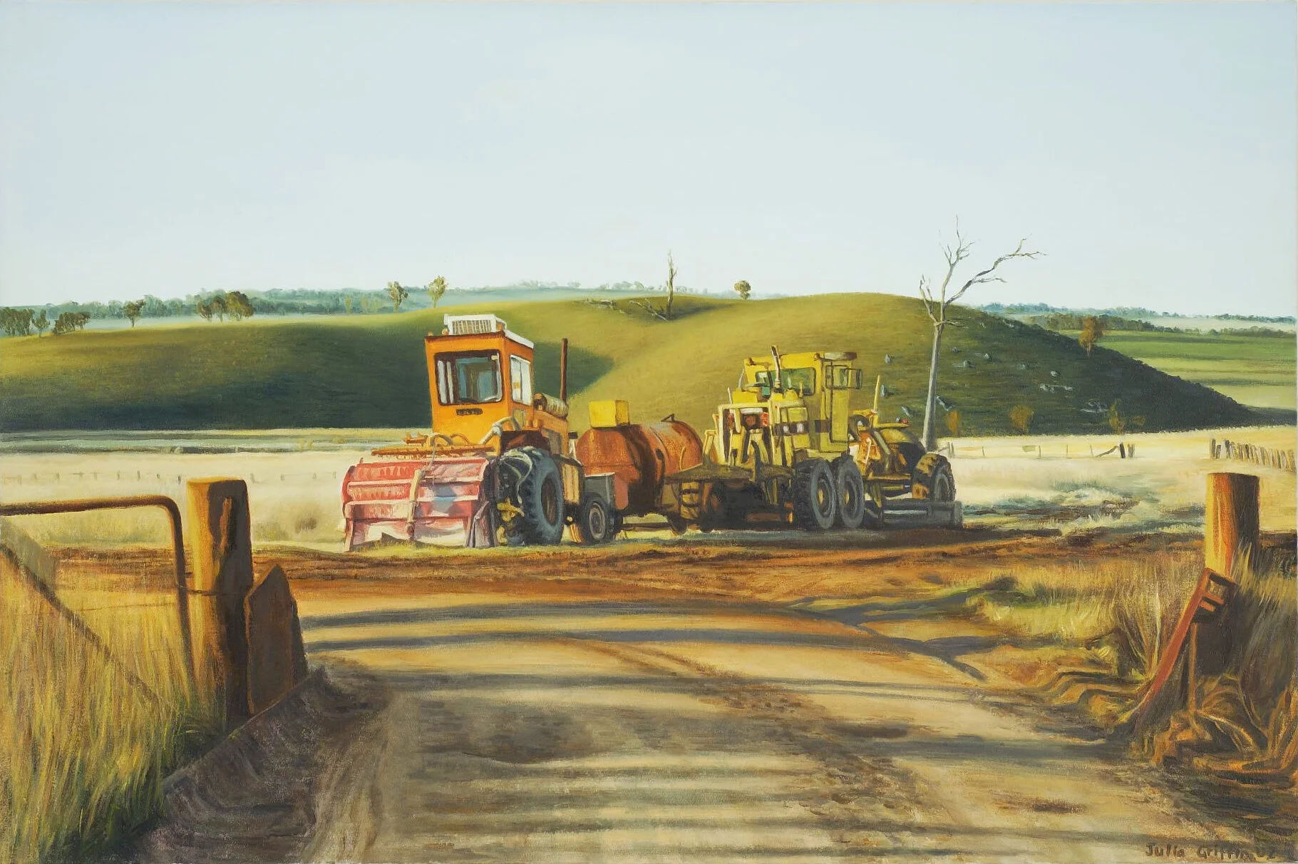 2002_Roadwork_vehicles_on_Hartford_road_62x93cm