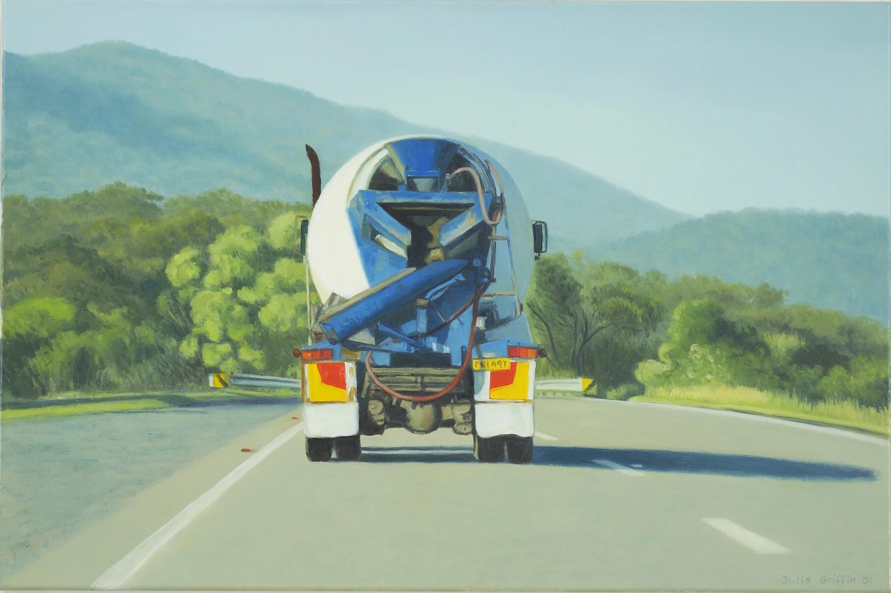 2001_Cement_Truck_on_the_Moonbi_Hills_61x92cm