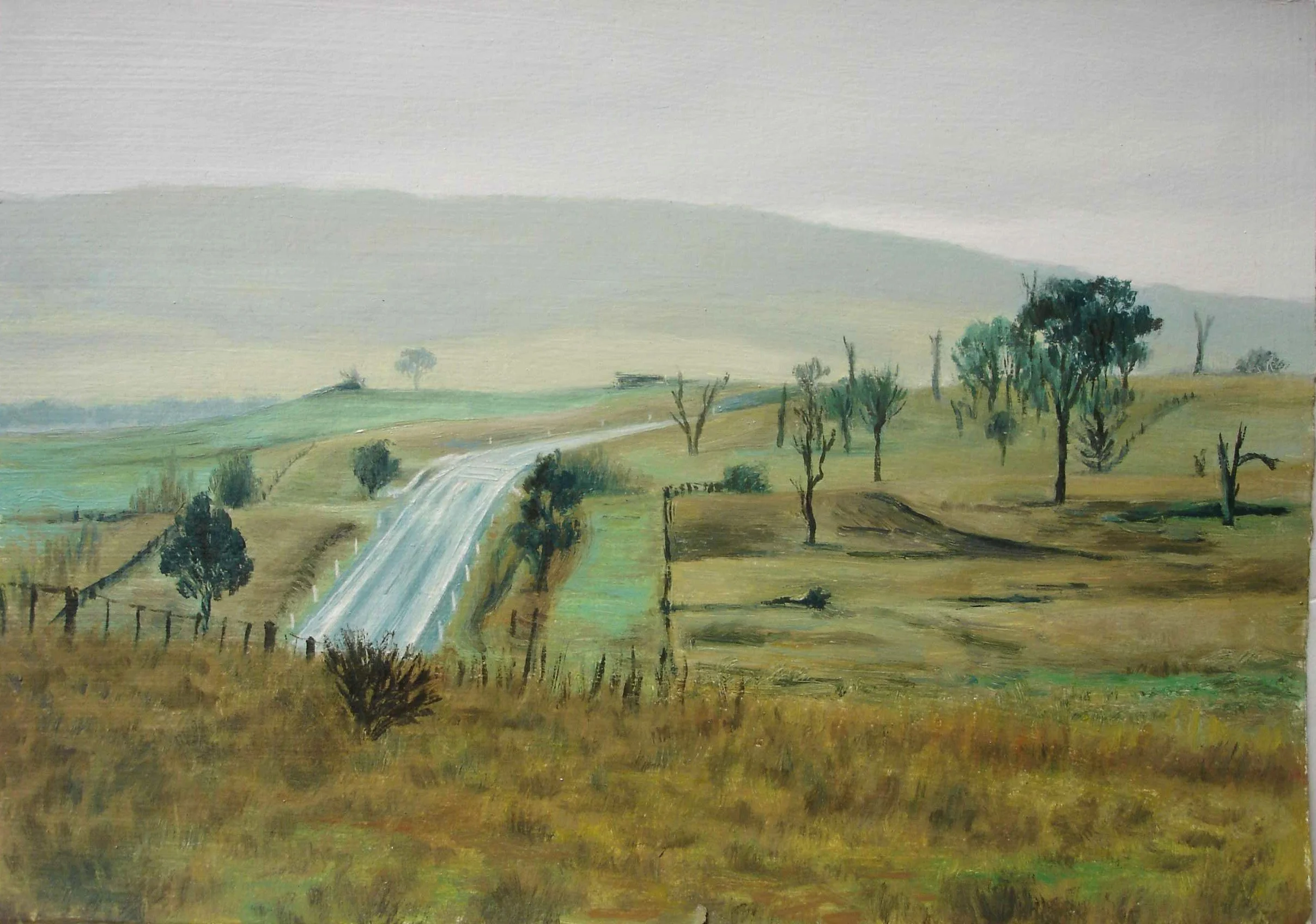Oxley Highway after rain 2005-32x23cm