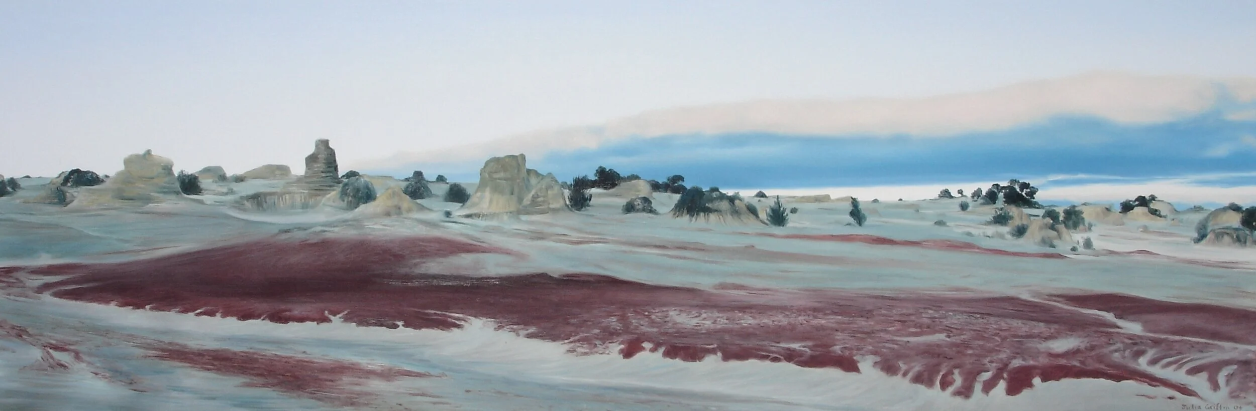 Lake Mungo lunette III 2004 -180x60cm