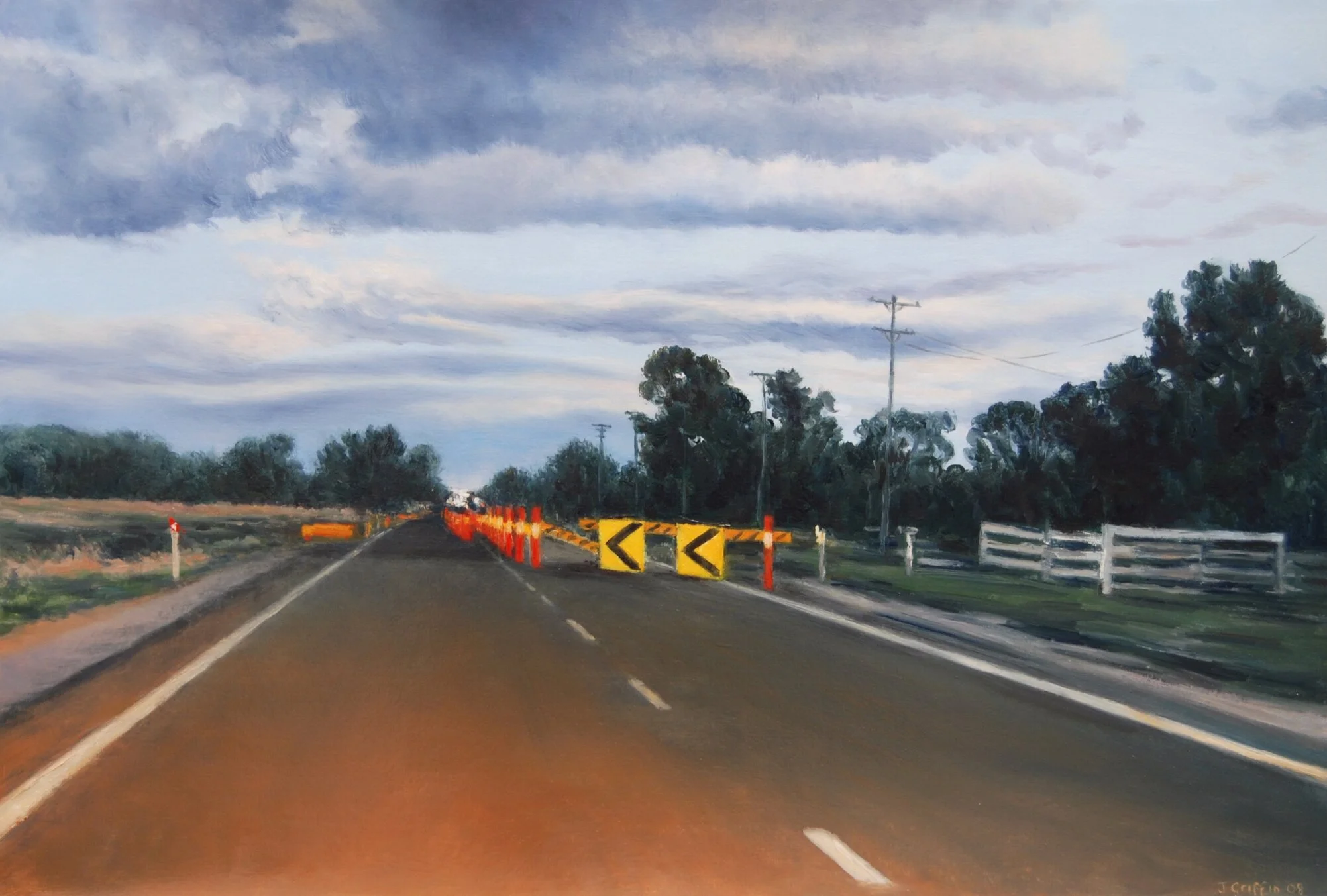 2008_Roadworks_near_Attunga_38x56cm