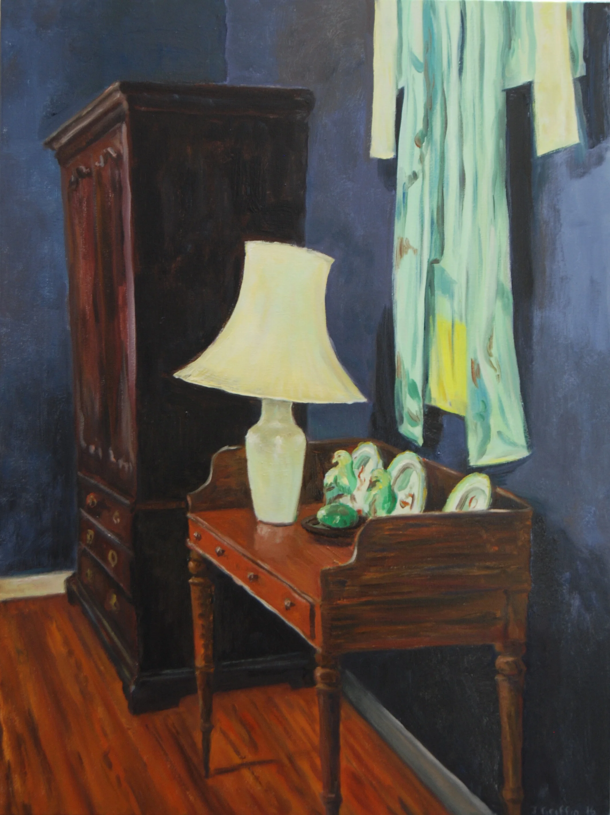 2016_Kimono_and_parrots_61x46cm_oil_on_linen