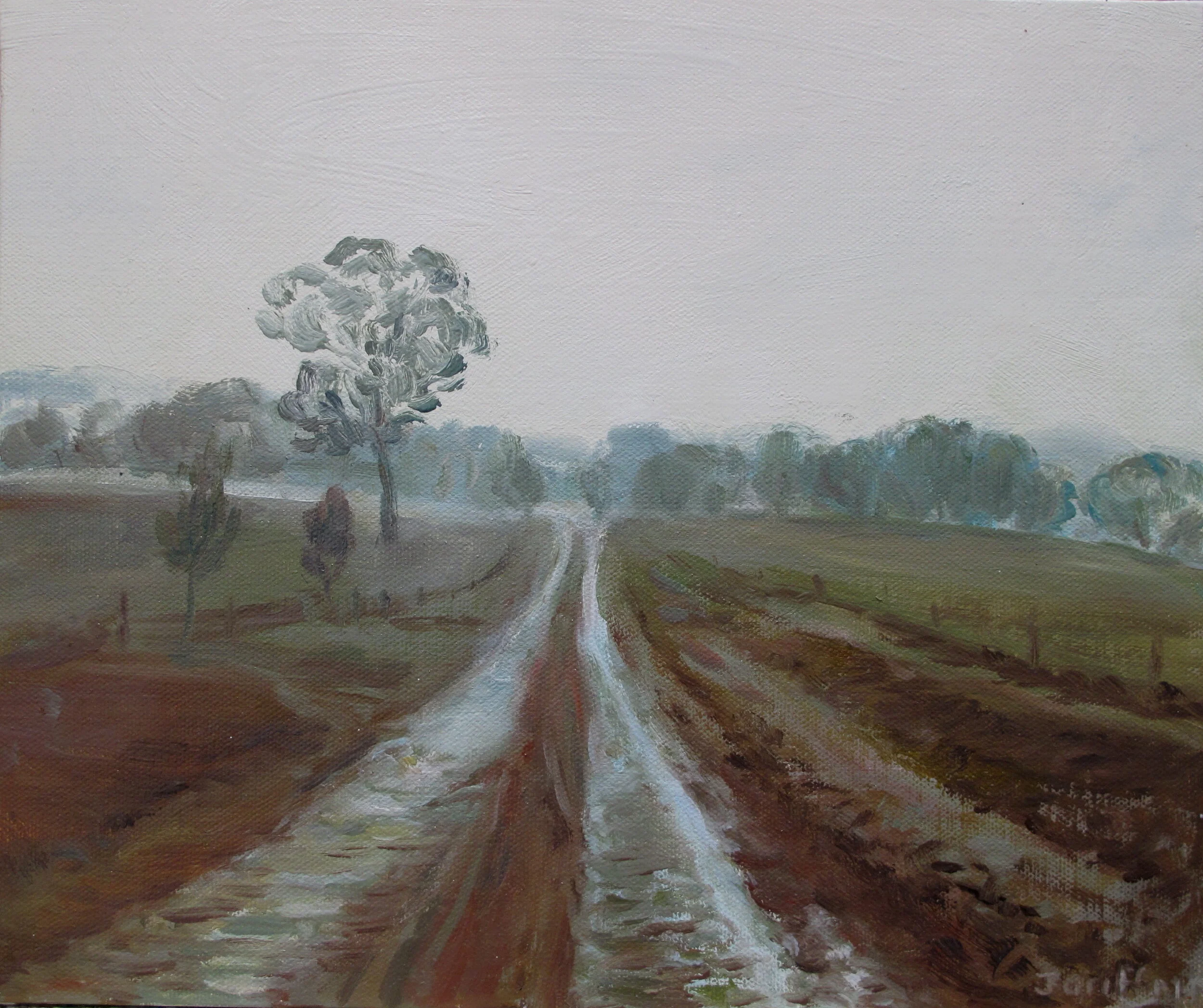 2014_Hartford_Road_in_the_wet_25x30cm_oil_on_board
