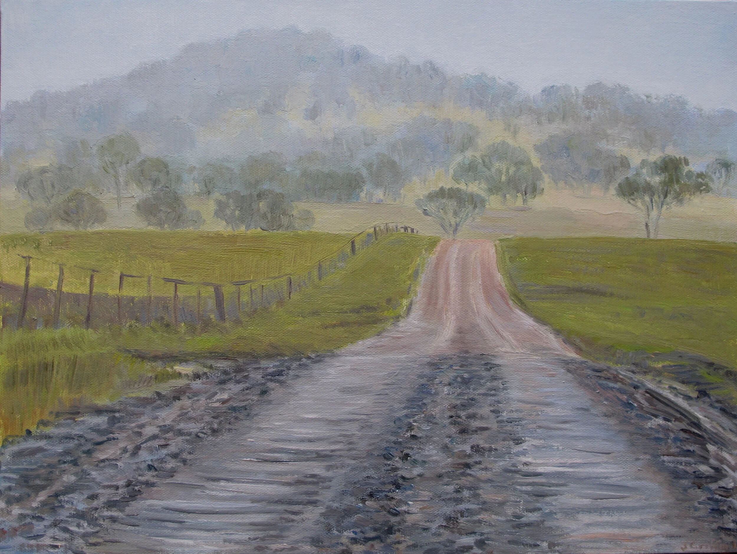 2014_The_road_to_Yalgoolygum_30x40cm_oil_on_board