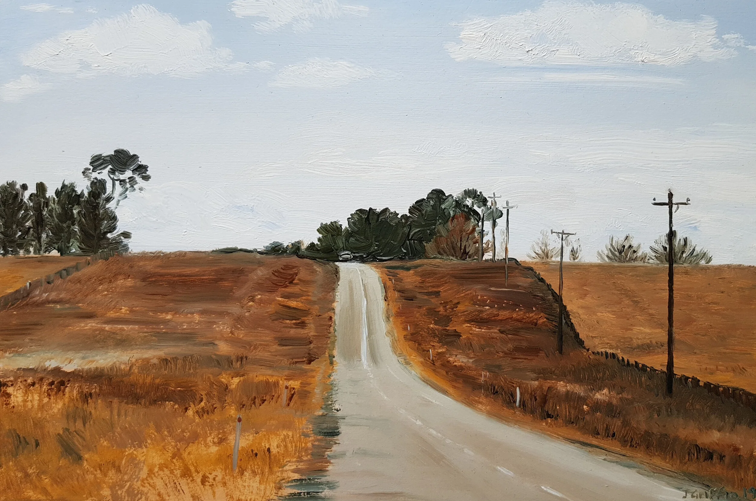 2019_Road_to_Uralla_30x23cm_oil_on_board