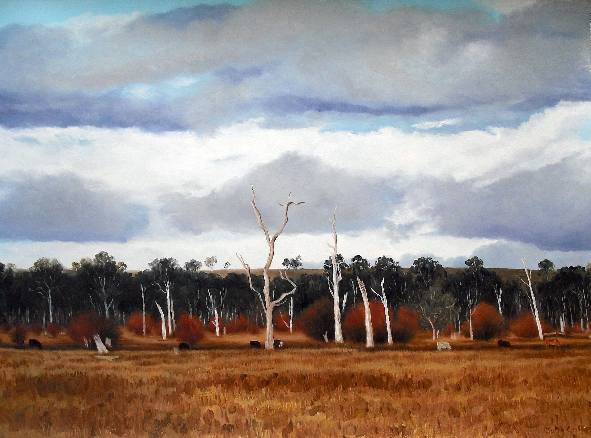 Dieback and hawthorn - 2009-56x76cm
