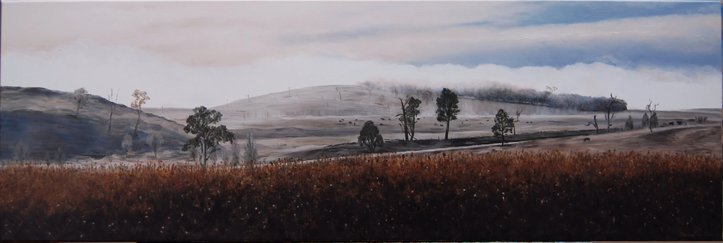 Mist on Europambela-2011 -405x1220mm-oil on canvas