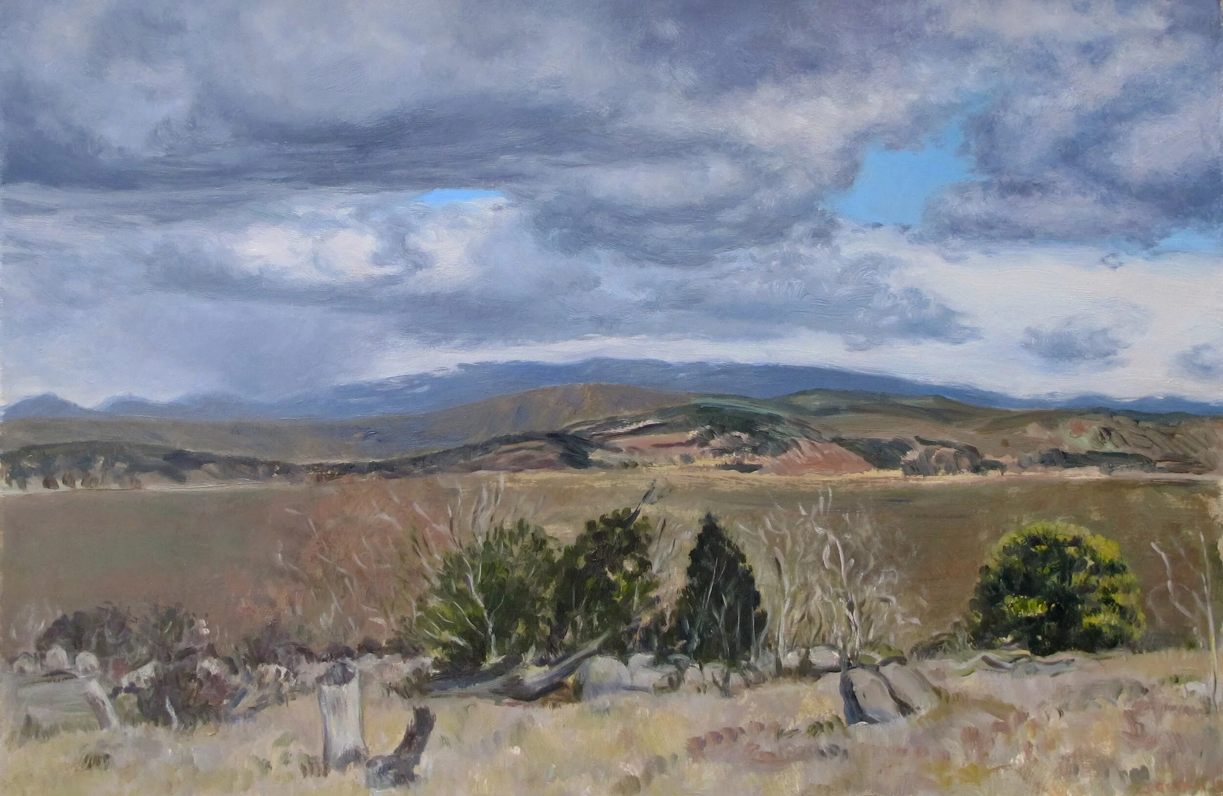 Towards the Snowies_2013_38x57cm