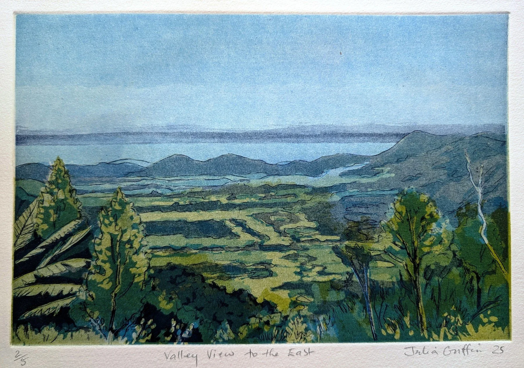 2025-Valley View to the East-3 plate etching-15x20cm