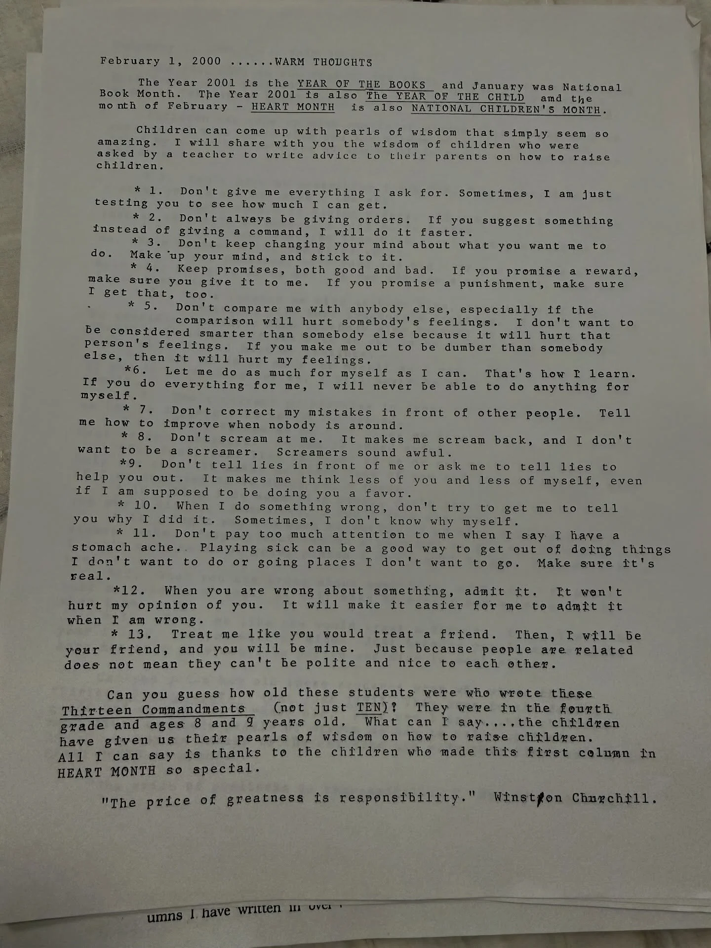 February&rsquo;s Warm Thoughts 💭💌📬