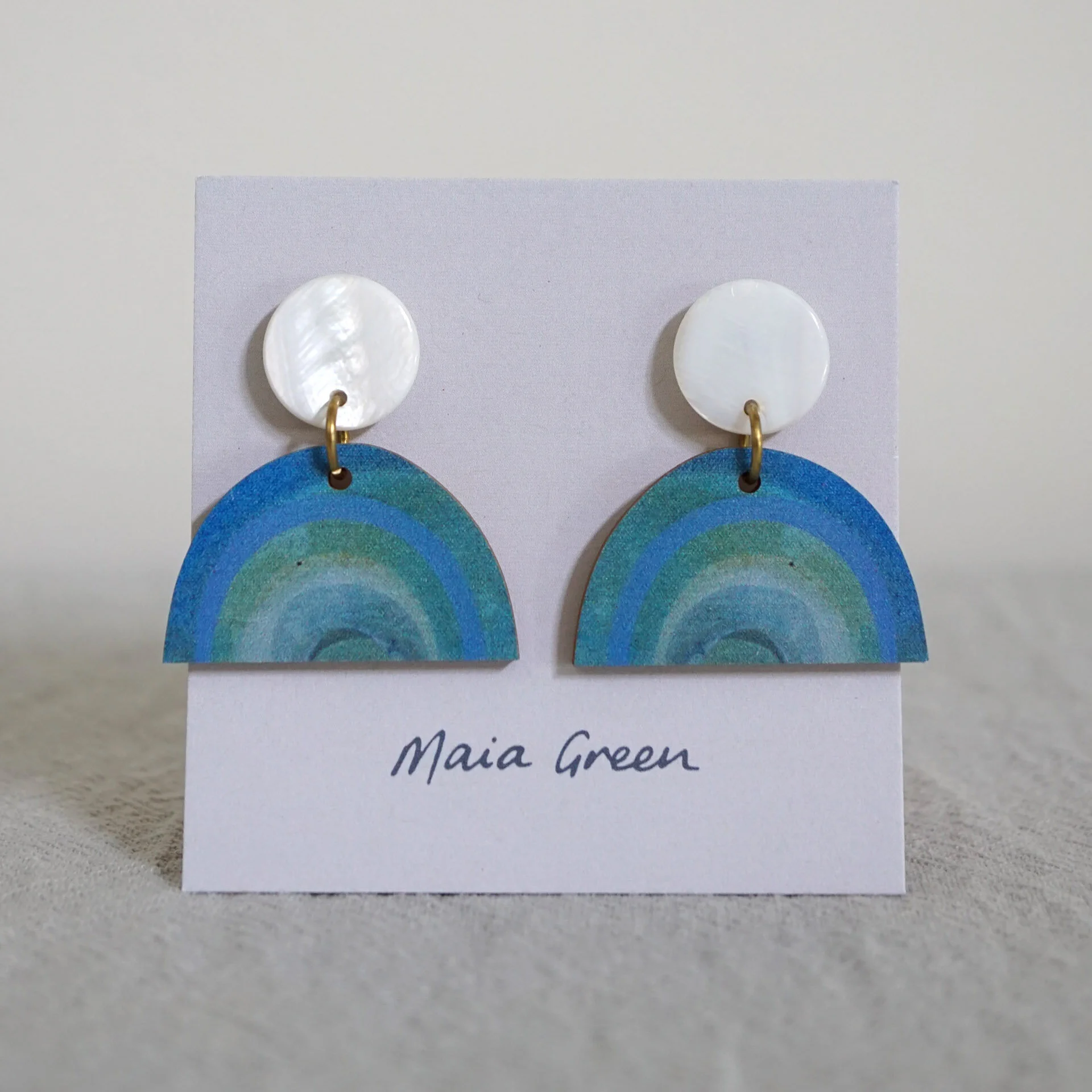 Rainbows and Pearls - Earrings