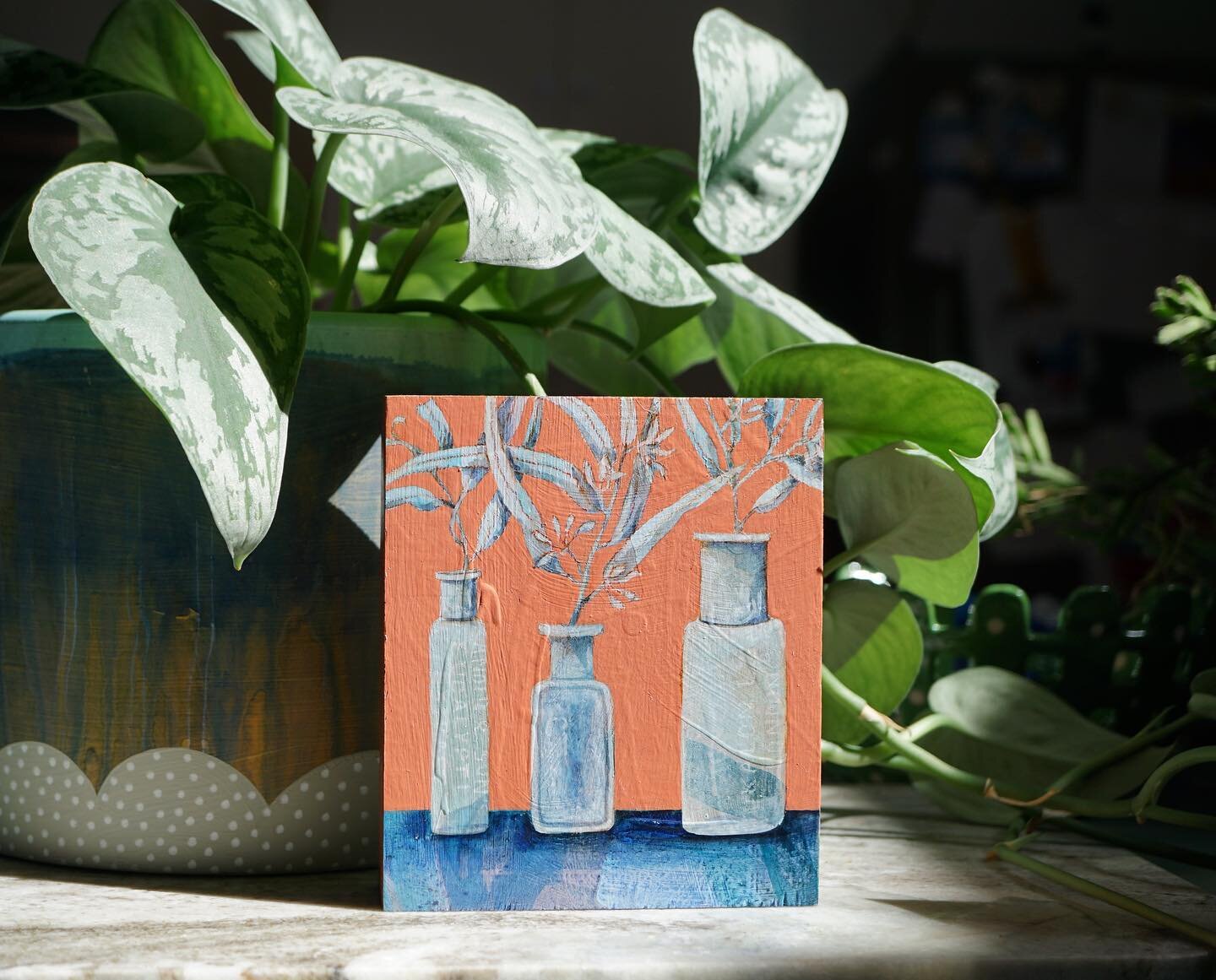 Would you believe that I managed to muddle dates and days and went in with my partner in crime [ @rachelprinceart ] and proceeded to hang our joint exhibition Collecting Calm a day early!

Our show [over Mother's Day weekend and all] is up and it is 