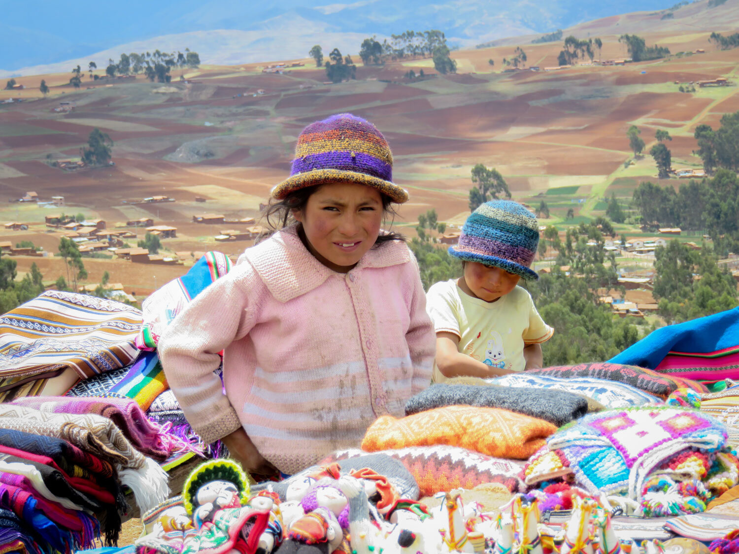 Sisters in Sacred Valley, Peru