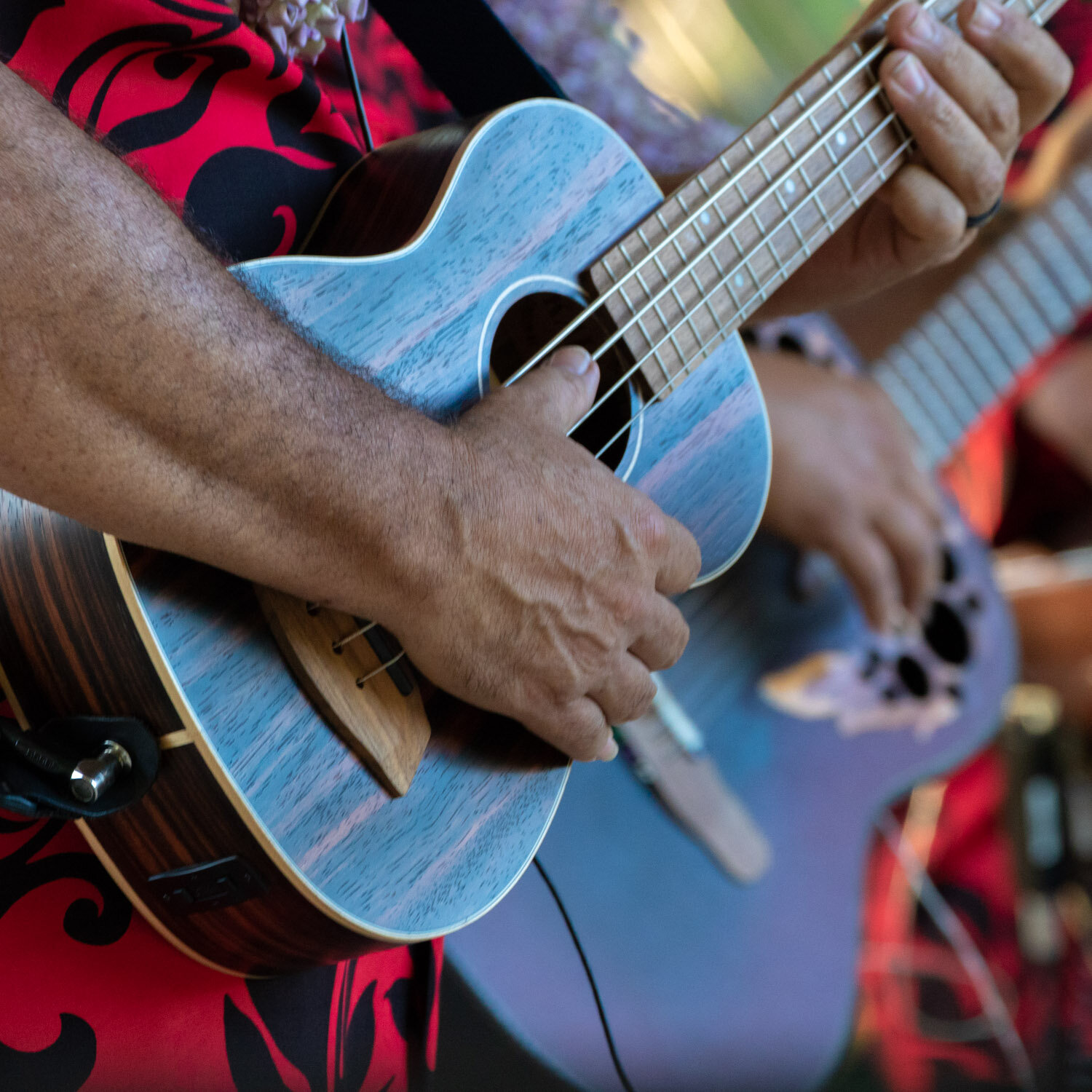 Makaha Sons blue guitar 20190731_©HowardWolff.jpg