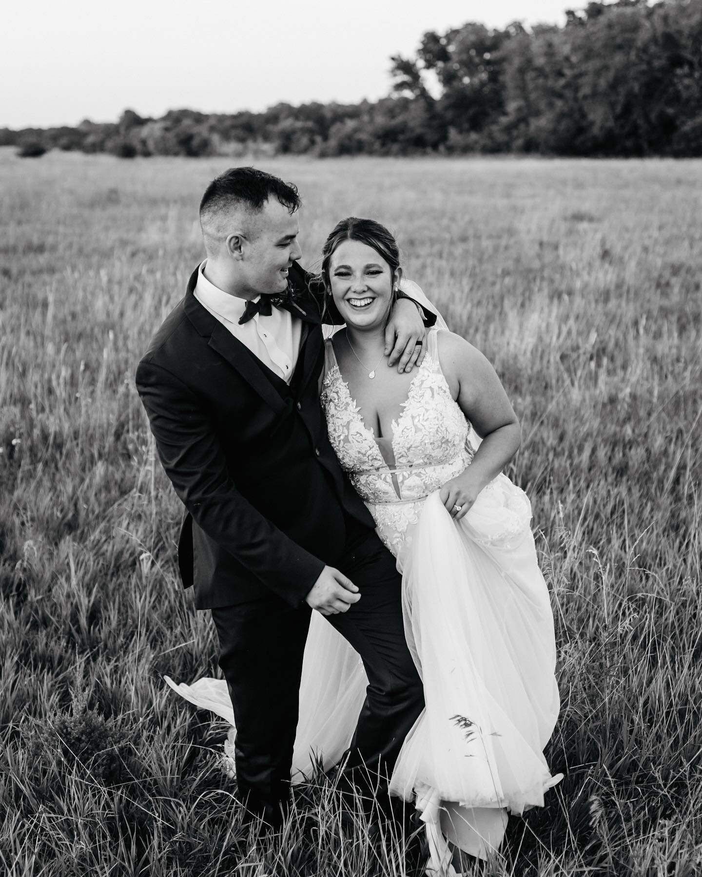 Even though this wedding had some of the most vibrant and beautiful flowers, a rare gloomy Kansas summer day calls for some black and white photos