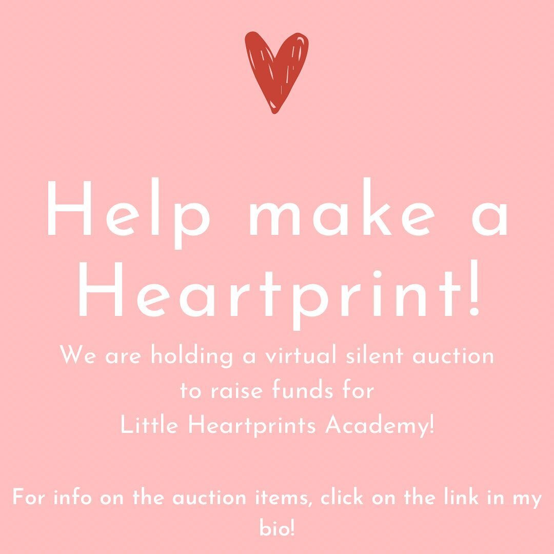 Hey friends! We are excited about our virtual silent auction for Little Heartprints Academy! Watch my IGTV video for more on the reason why we are launching this fundraiser! 

We will be using the funds to install artificial turf which will cost appr