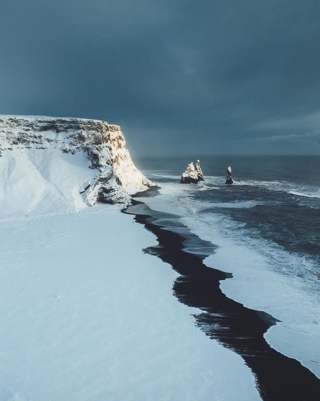 Black beach of Iceland | by @asasteinars⁠
&ndash; #staffpick #droneheroes