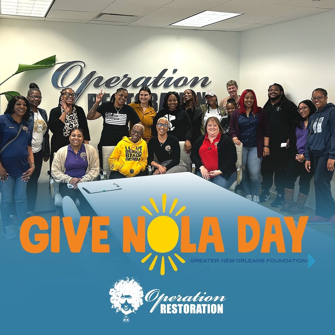 🎉 You helped us raise $12.8K for GiveNOLA Day, making this our largest and most successful GiveNOLA campaign in three years! 

We are sending our community a huge thank you for investing in the lives of women and girls impacted by incarceration. Bec