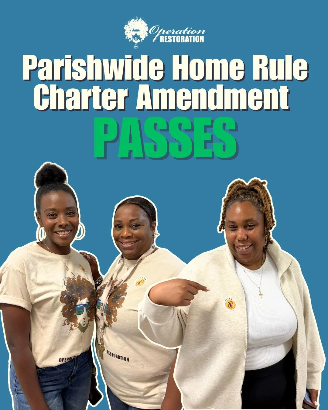 β¨ A MAJOR WIN for New Orleans! β¨
On October 11, voters showed up for justice and 74.6% voted YES to pass the Fair Chance Amendment. π³οΈπ₯
This historic change adds “conviction history” to New Orleans’ Bill of Rights protections, al