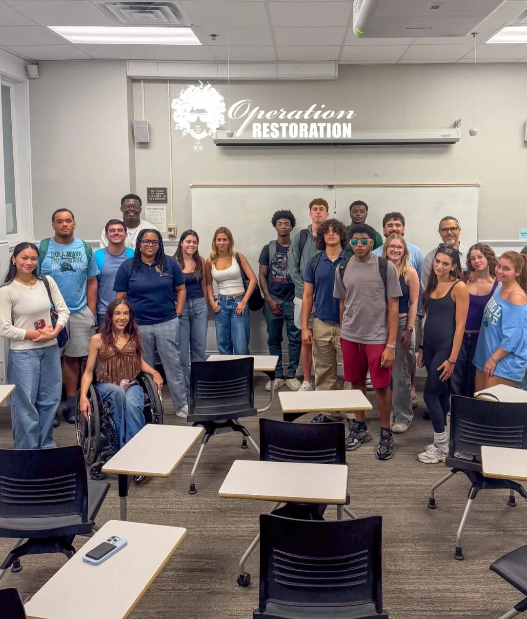 A throwback worth sharing! 📚✨

Last month, Montrell Carmouche represented Operation Restoration and Captive State as a guest speaker at Tulane University for Professor Marko Salvaggio&rsquo;s Sociology of Incarceration course.

From incarceration to